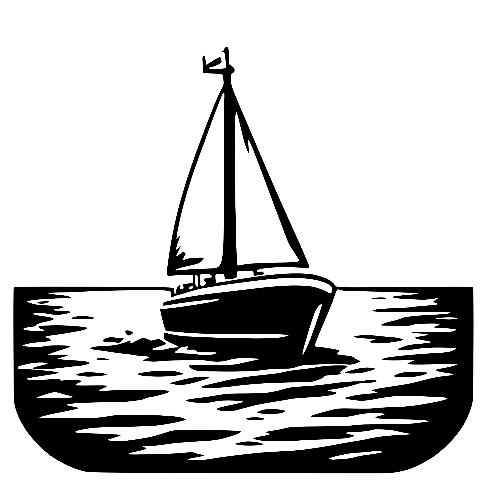 AI-generated SVG of a boat sail head on