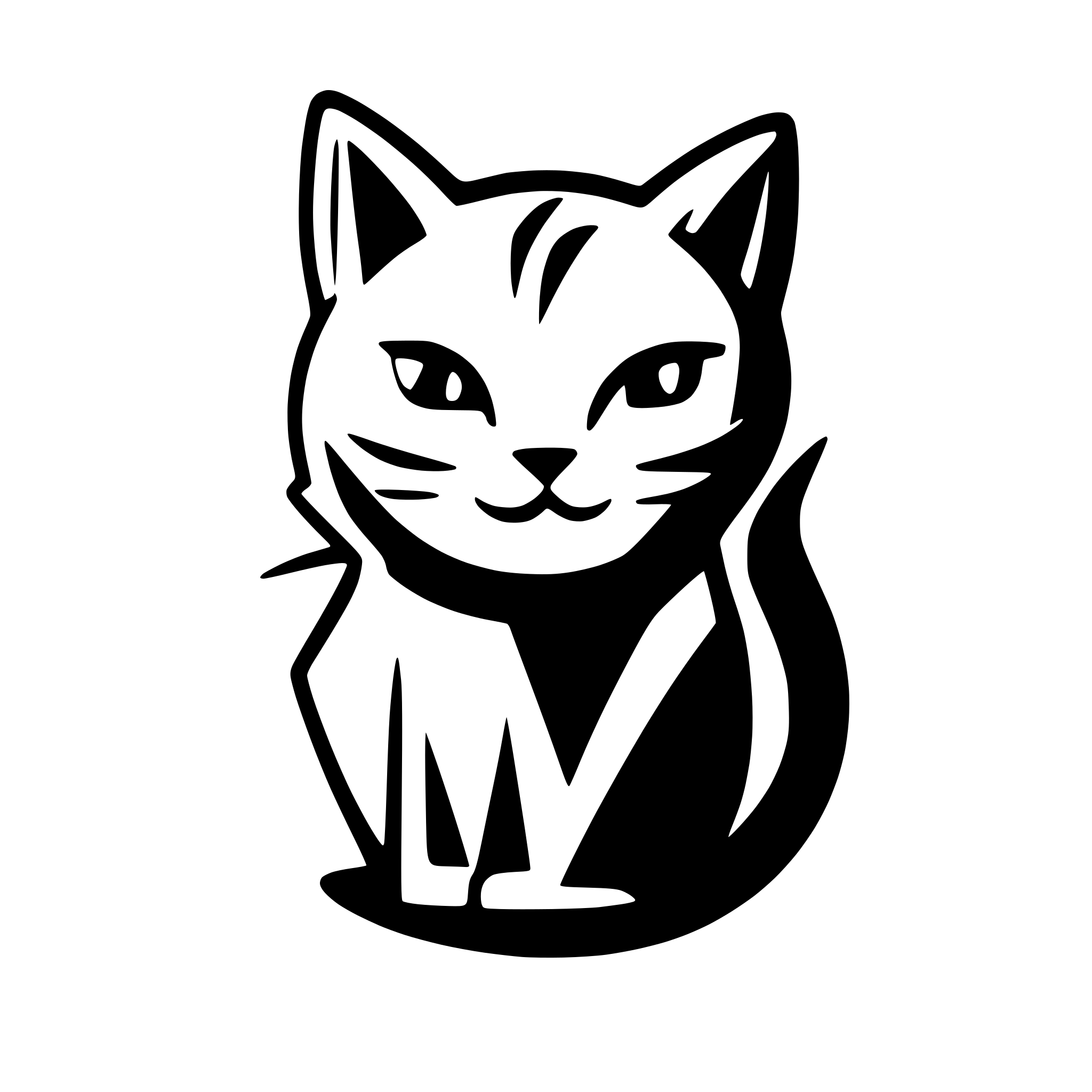 AI-generated SVG of 'ultra minimalitic cat'