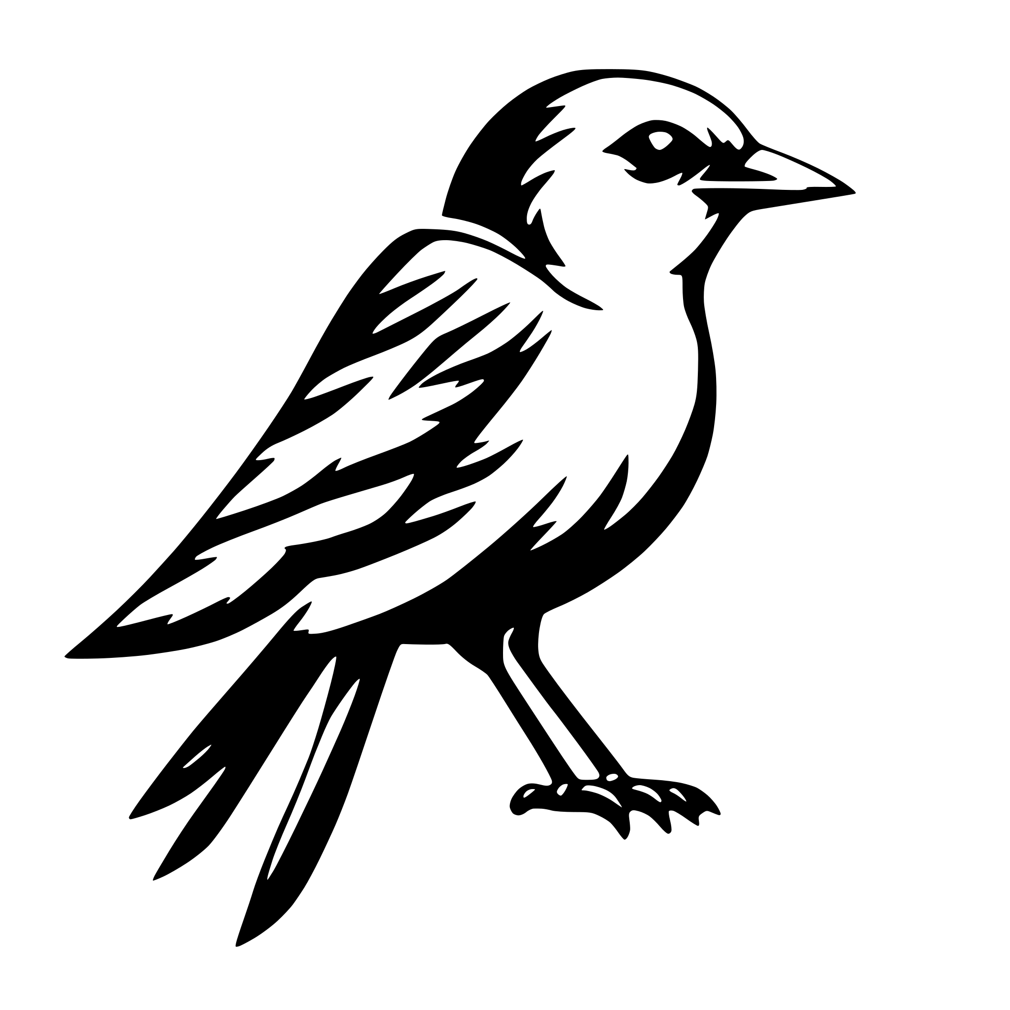 AI-generated SVG of a bird with one wing fanned out to the right. soft lines AI-generated SVG of a bird with one wing fanned out to the right. soft lines