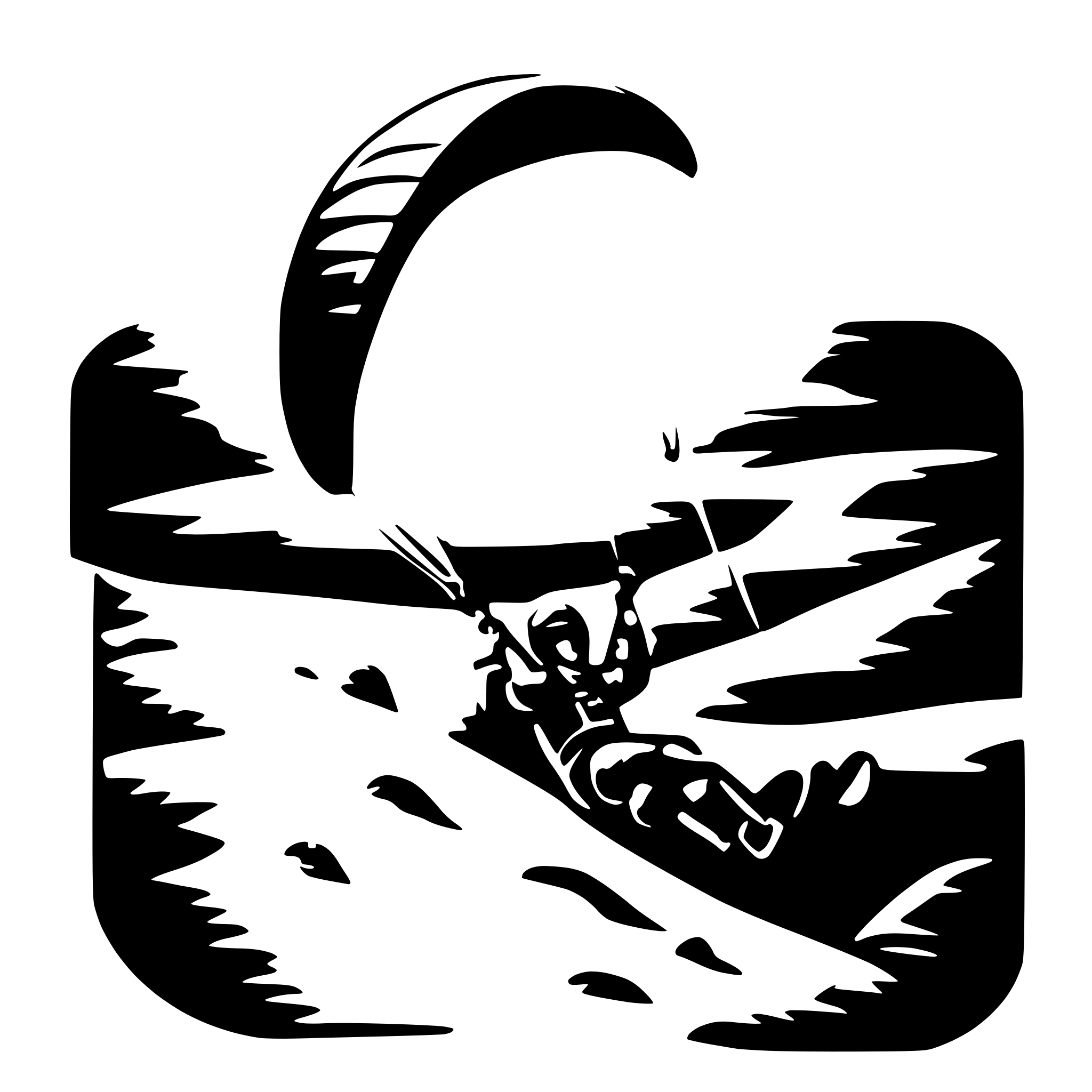 AI-generated SVG of 'paragliding'