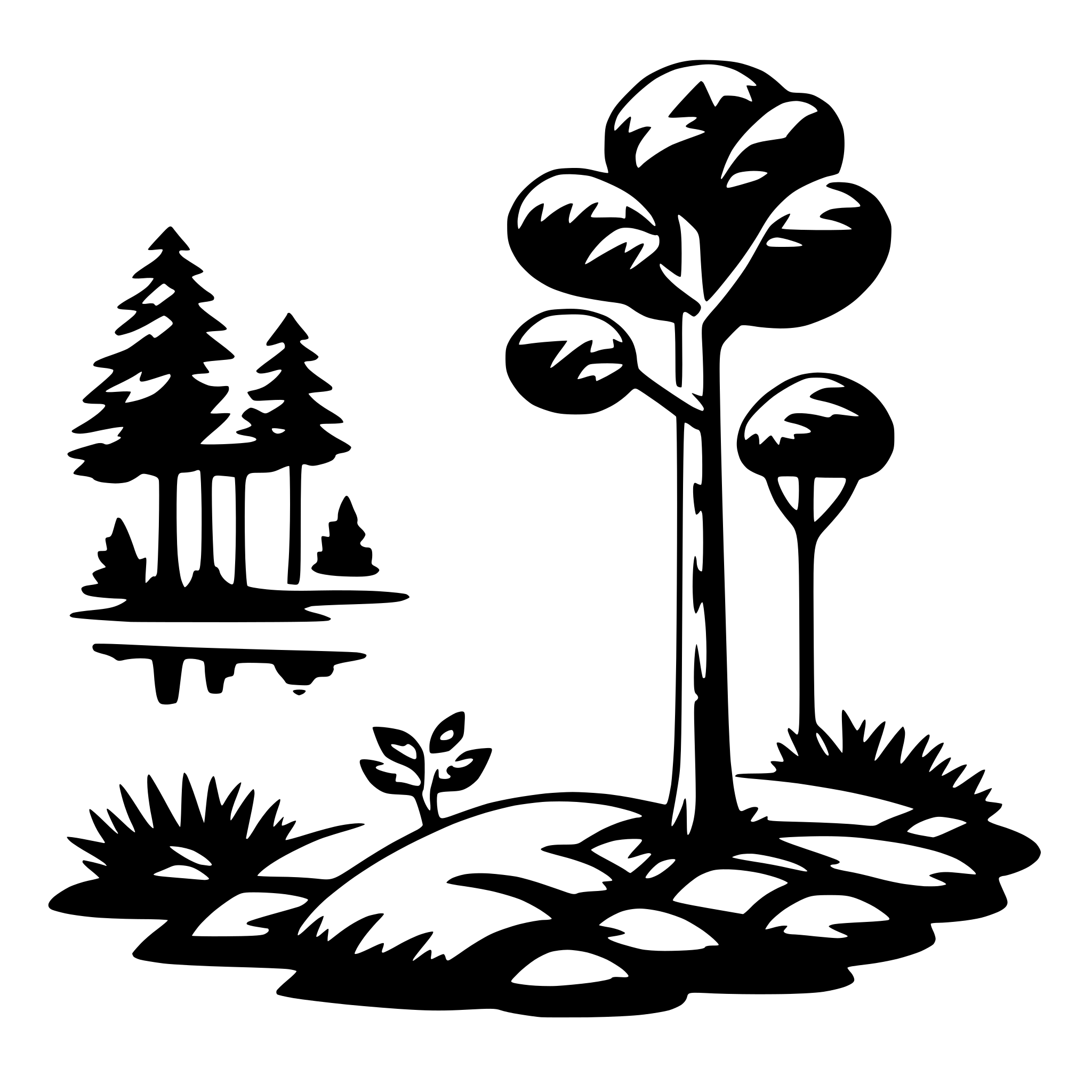 AI-generated SVG of a nature's embrace