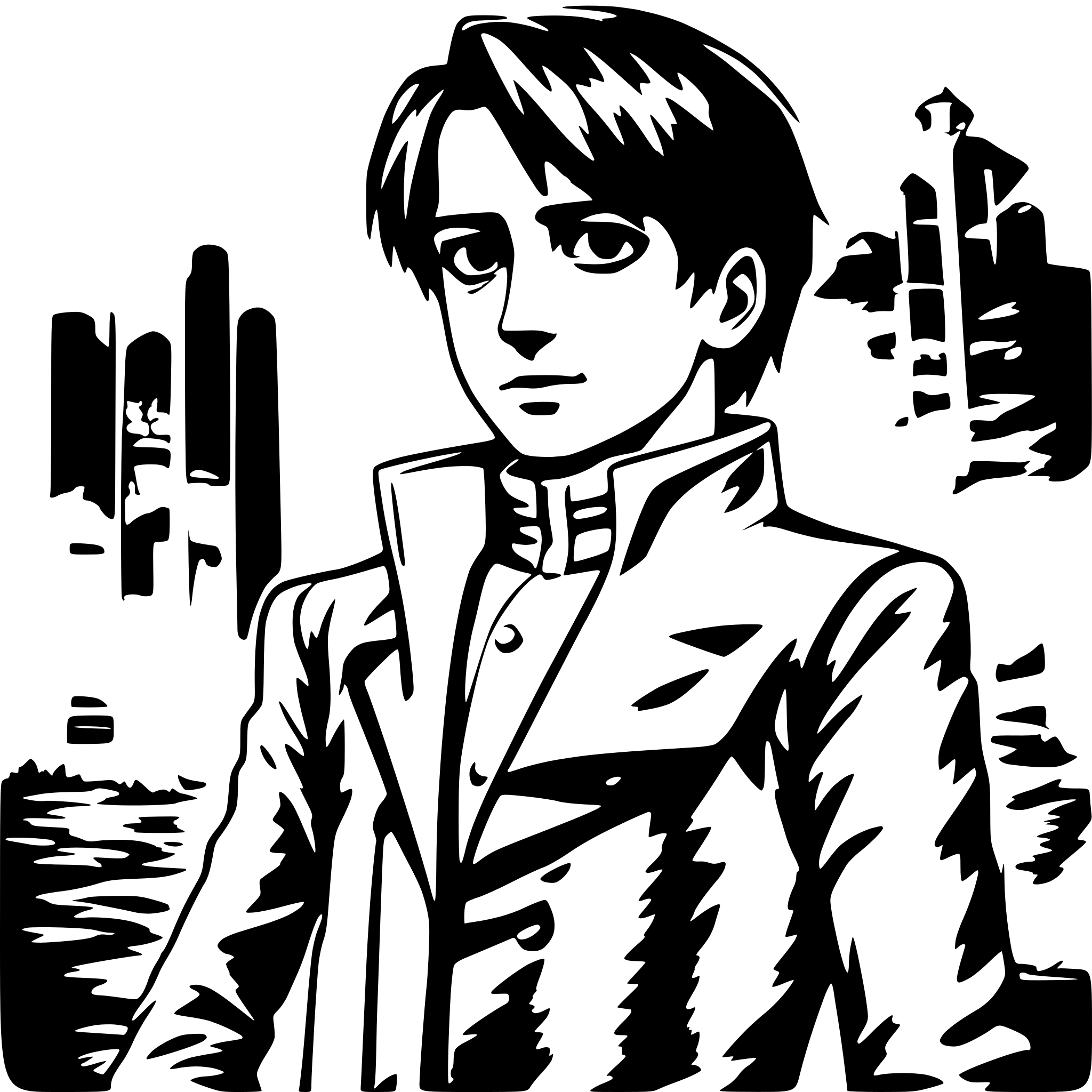 AI-generated SVG of a Levi Ackerman Erwinb smith Händchen halten AI-generated SVG of a Levi Ackerman Erwinb smith Händchen halten