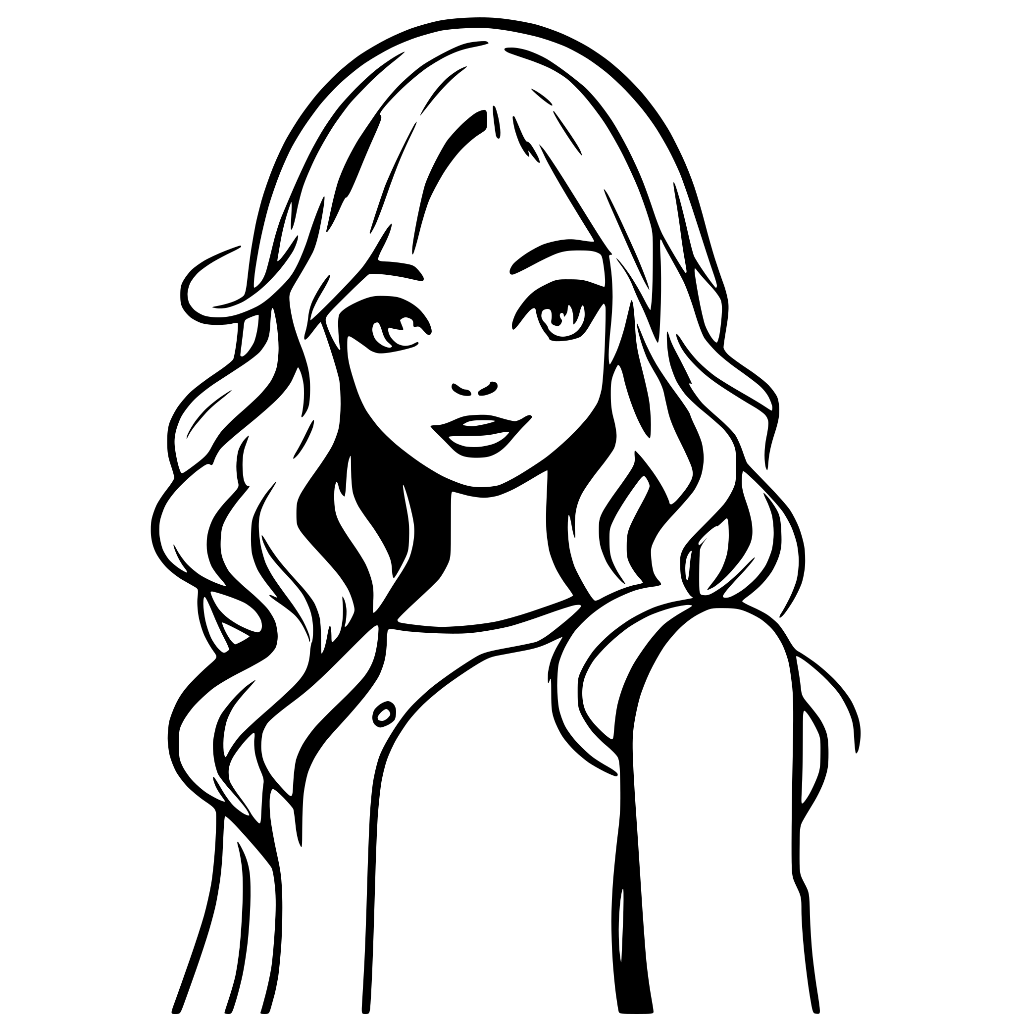 AI-generated SVG of a Hair Curls