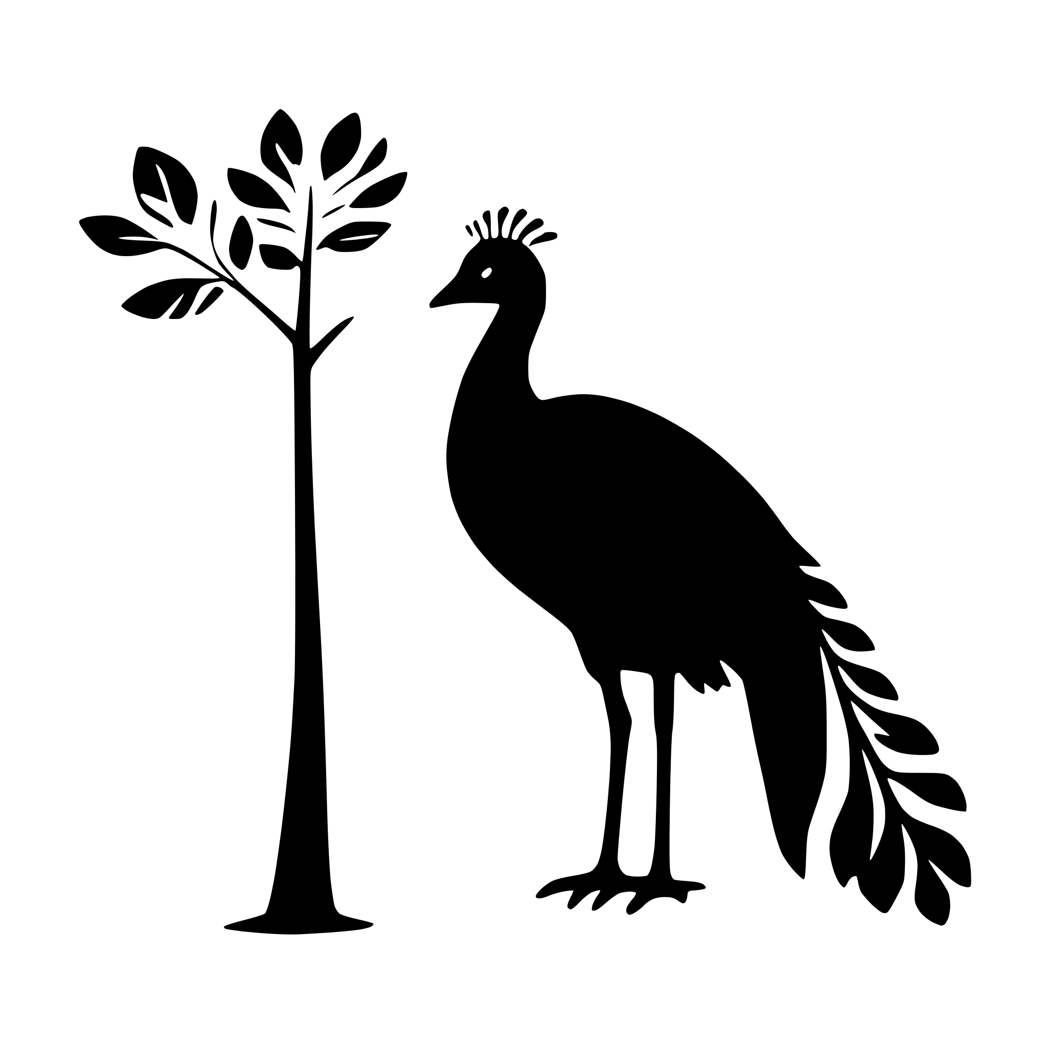 AI-generated SVG of 'peacock with spread feathers'
