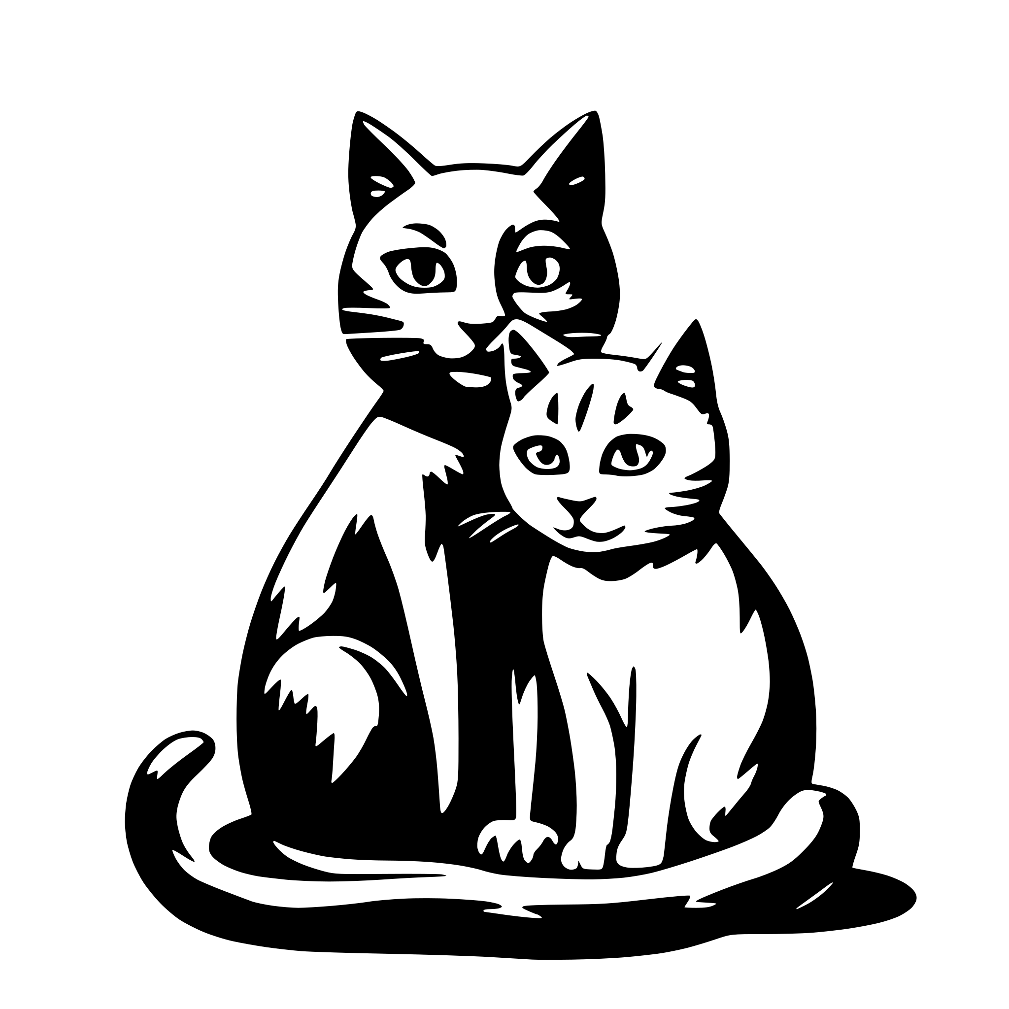 AI-generated SVG of 'cat love'