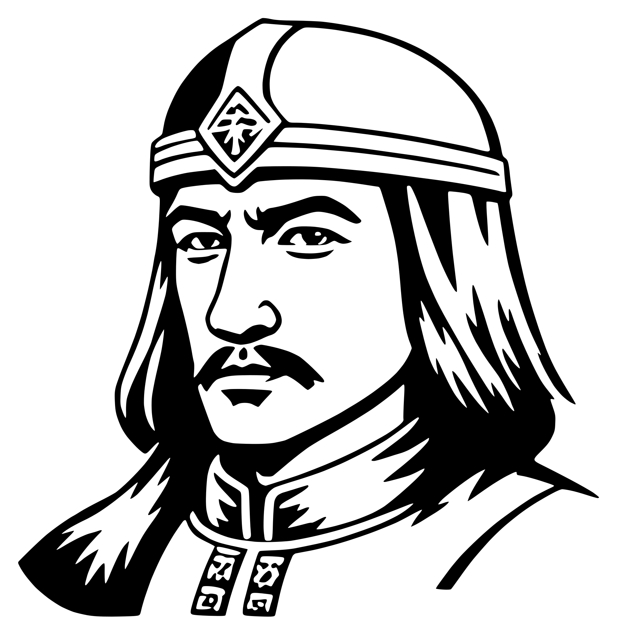 AI-generated SVG of 'genghis khan'