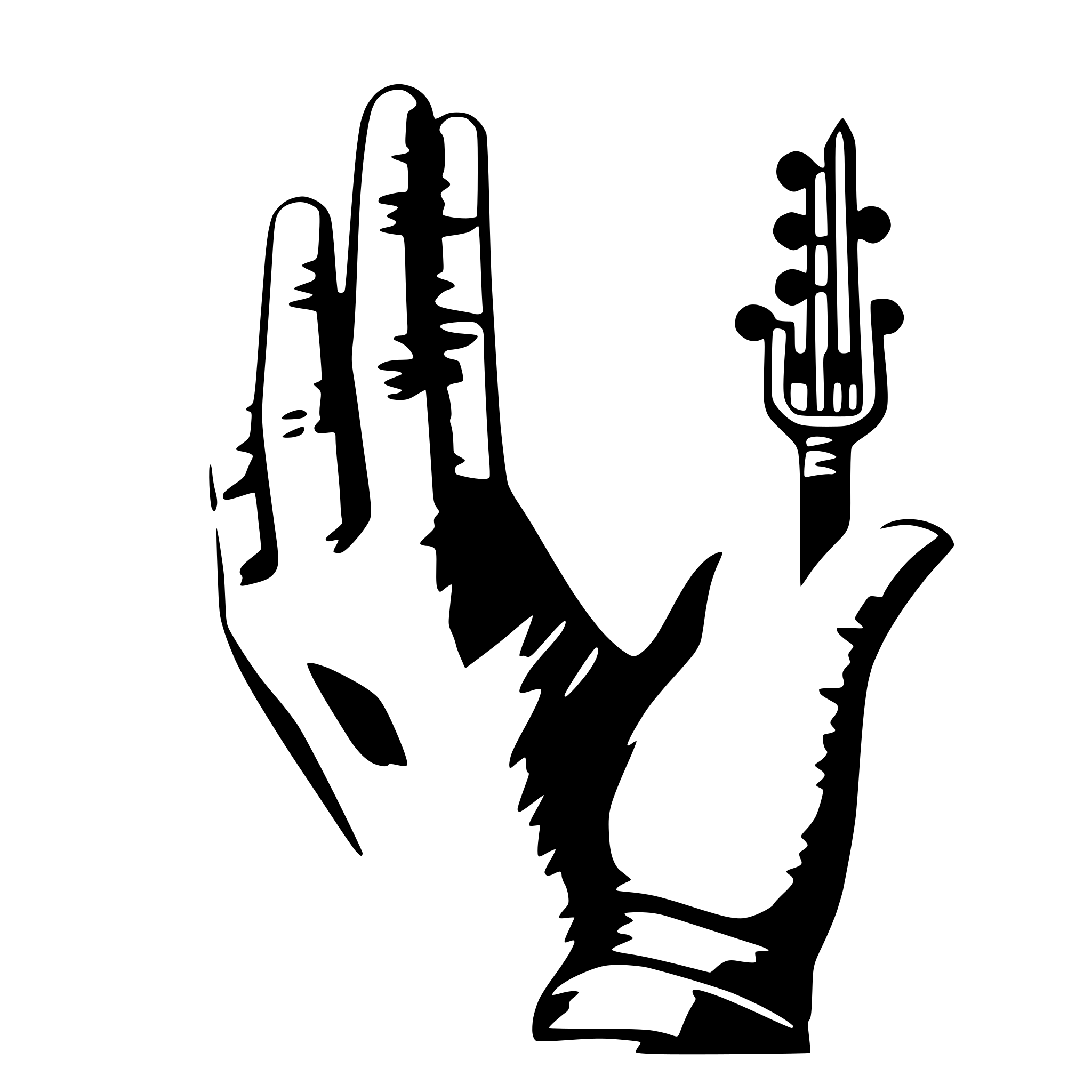 AI-generated SVG of ''music, hand''