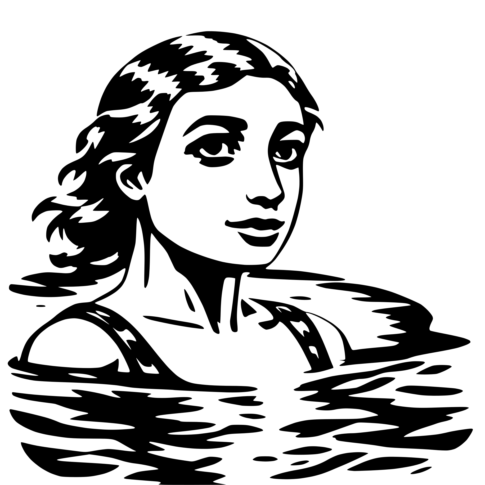 AI-generated SVG of a swim person