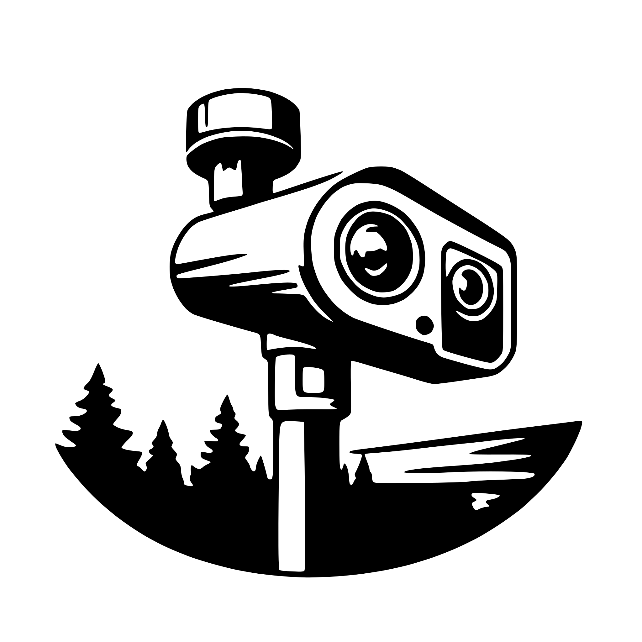 AI-generated SVG of a surveillance camera