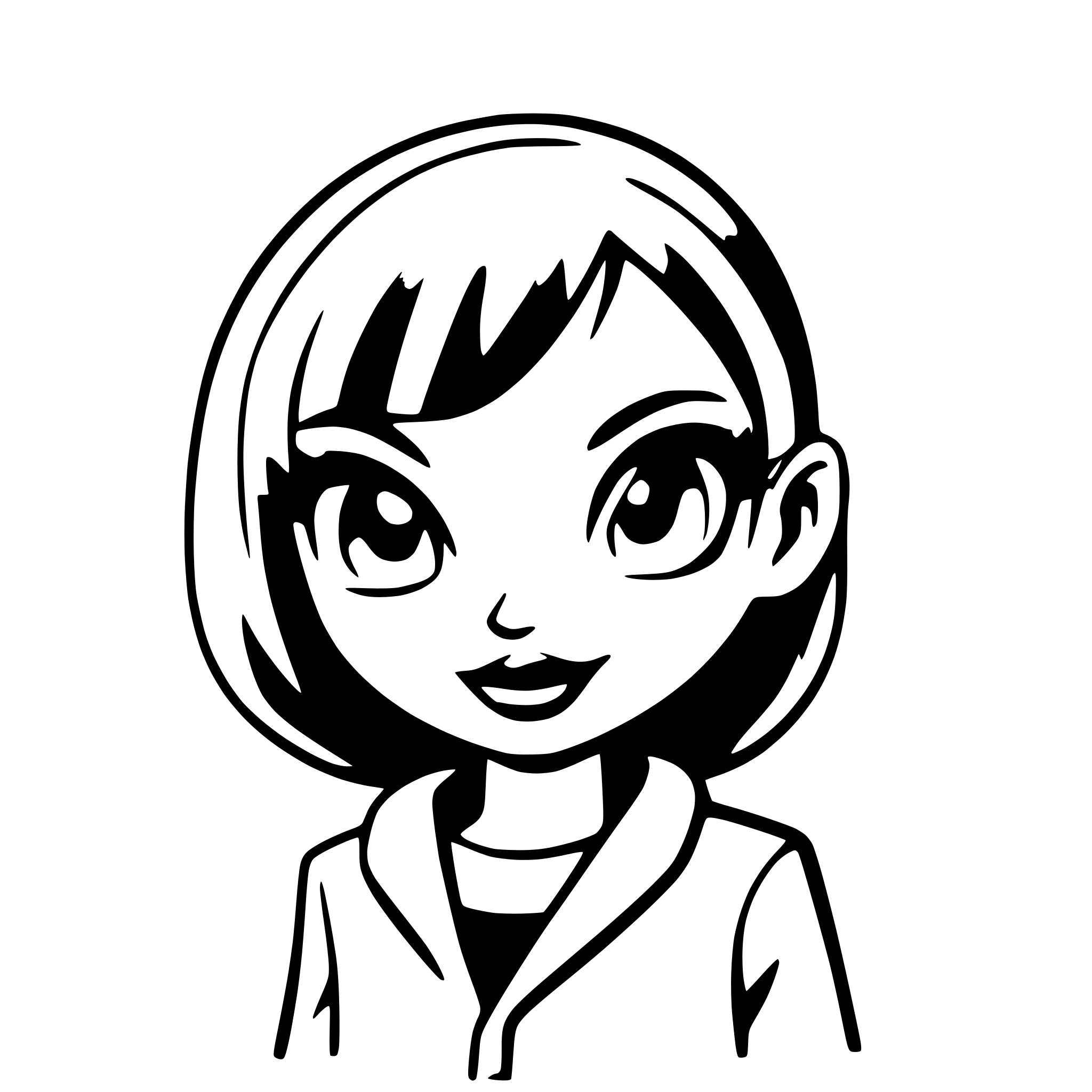 AI-generated SVG of a doe eyes cartoon