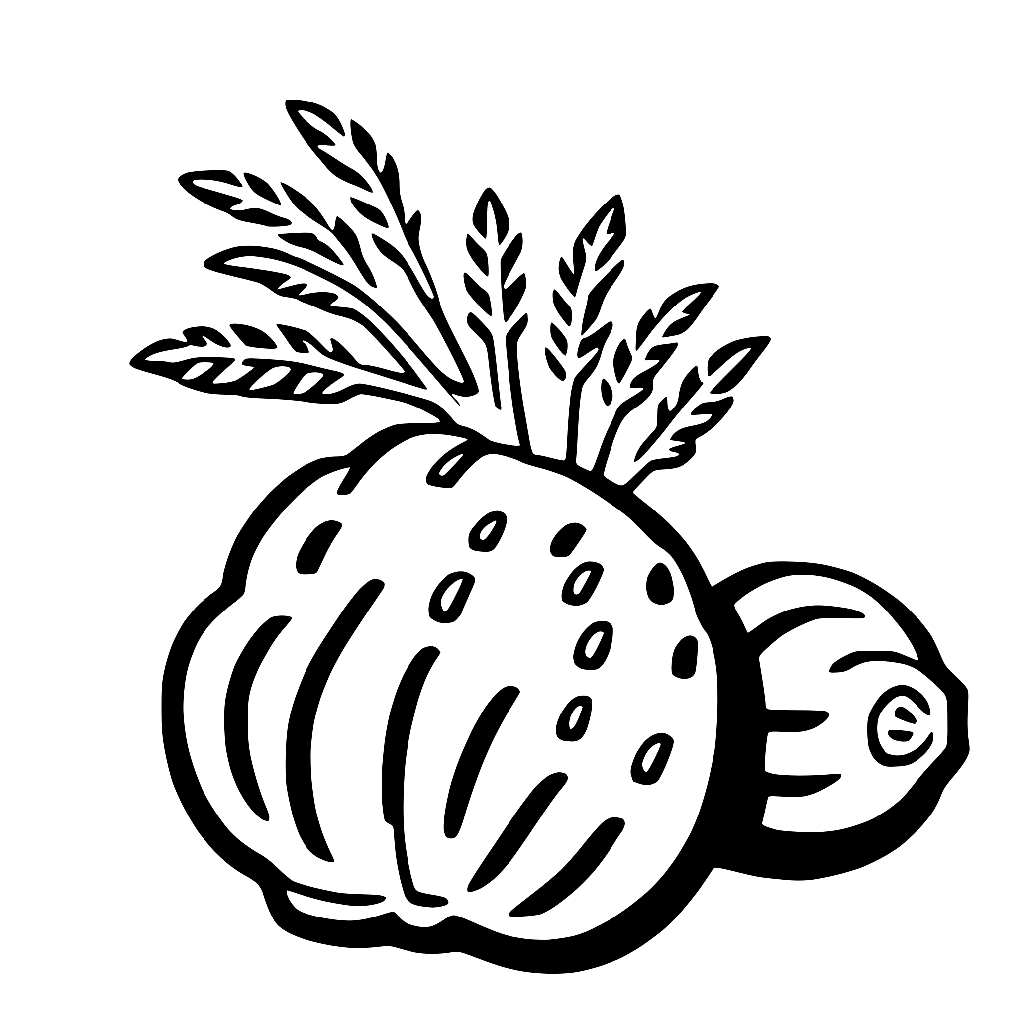 AI-generated SVG of a fennel