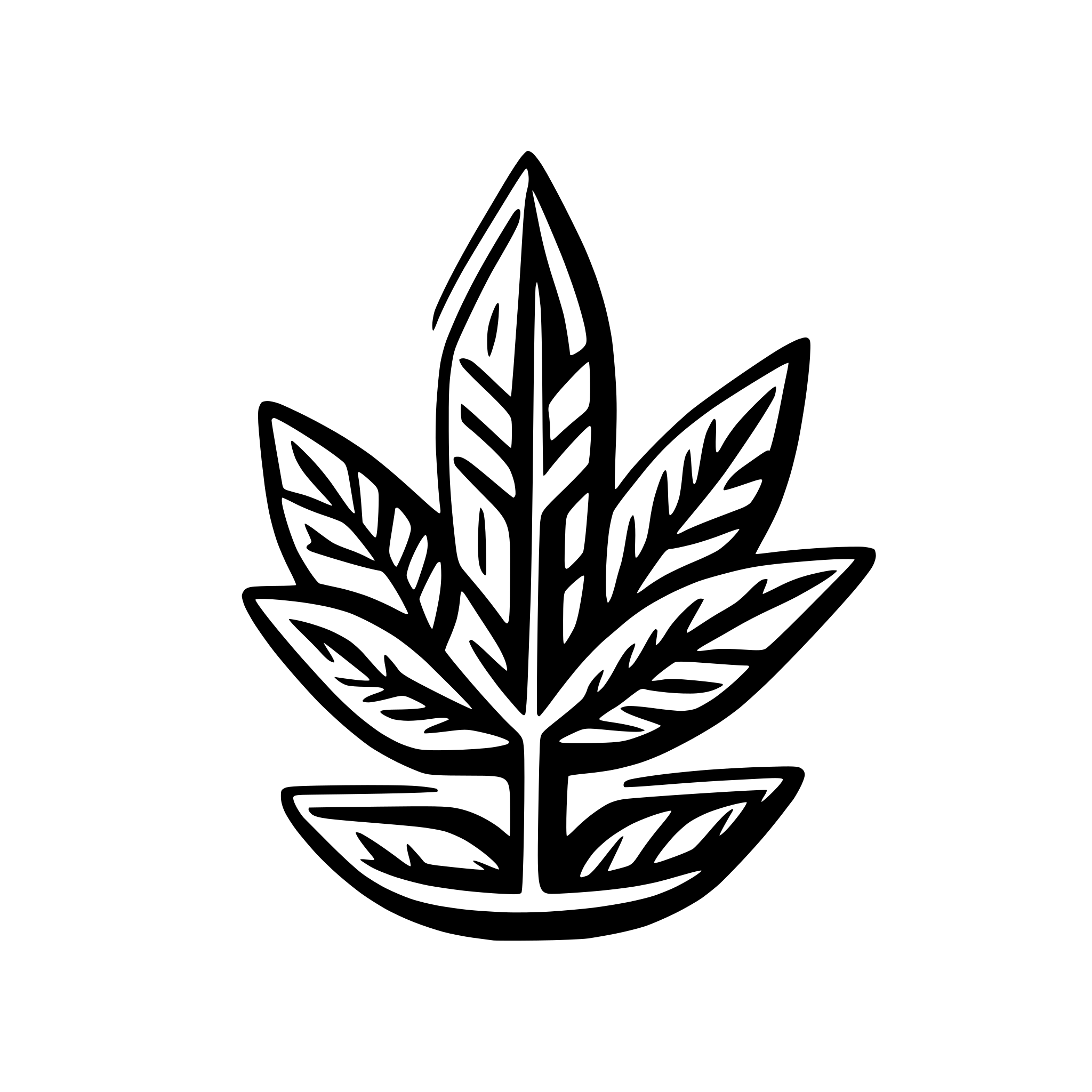 AI-generated SVG of 'Cannabis Anchor'