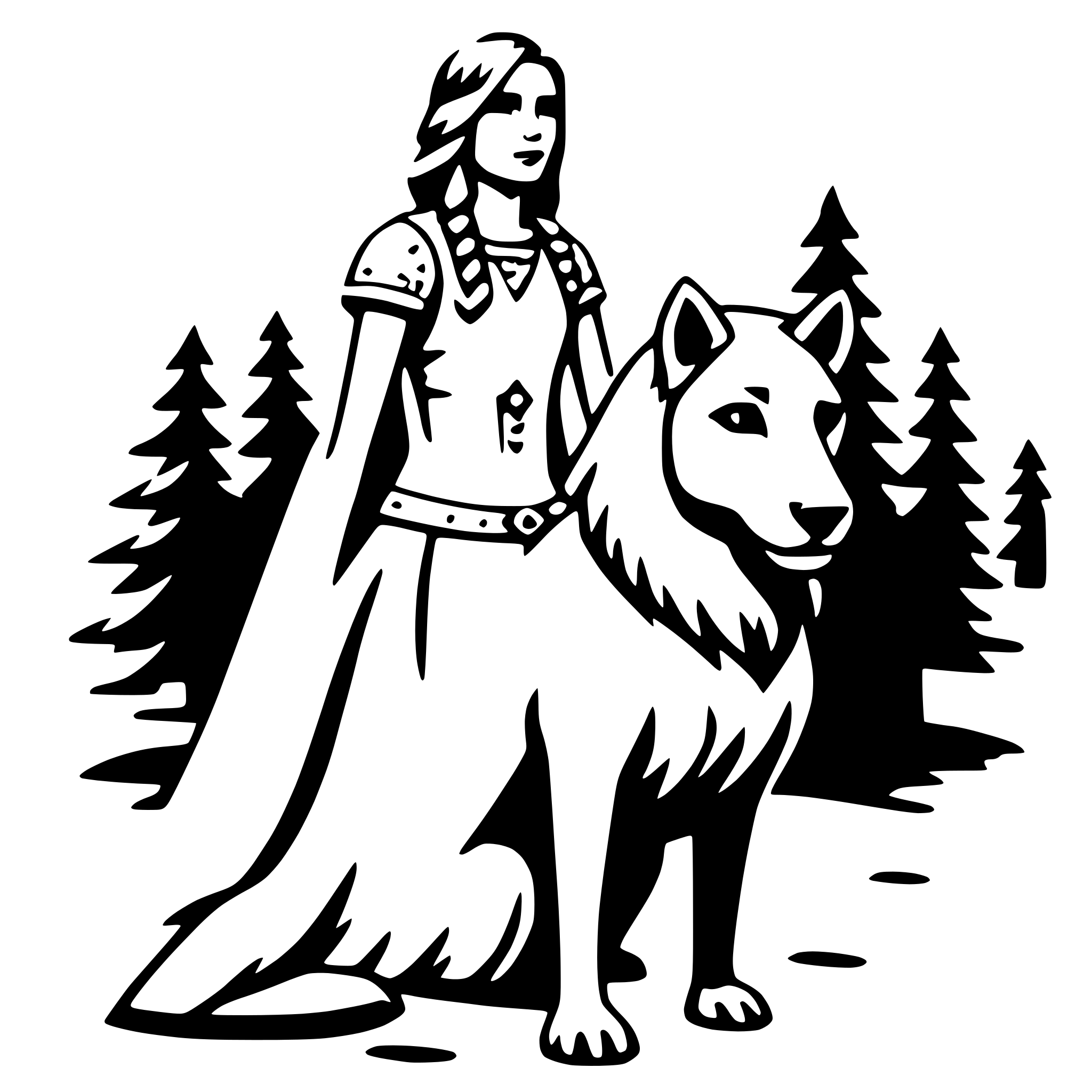 AI-generated SVG of a skadi