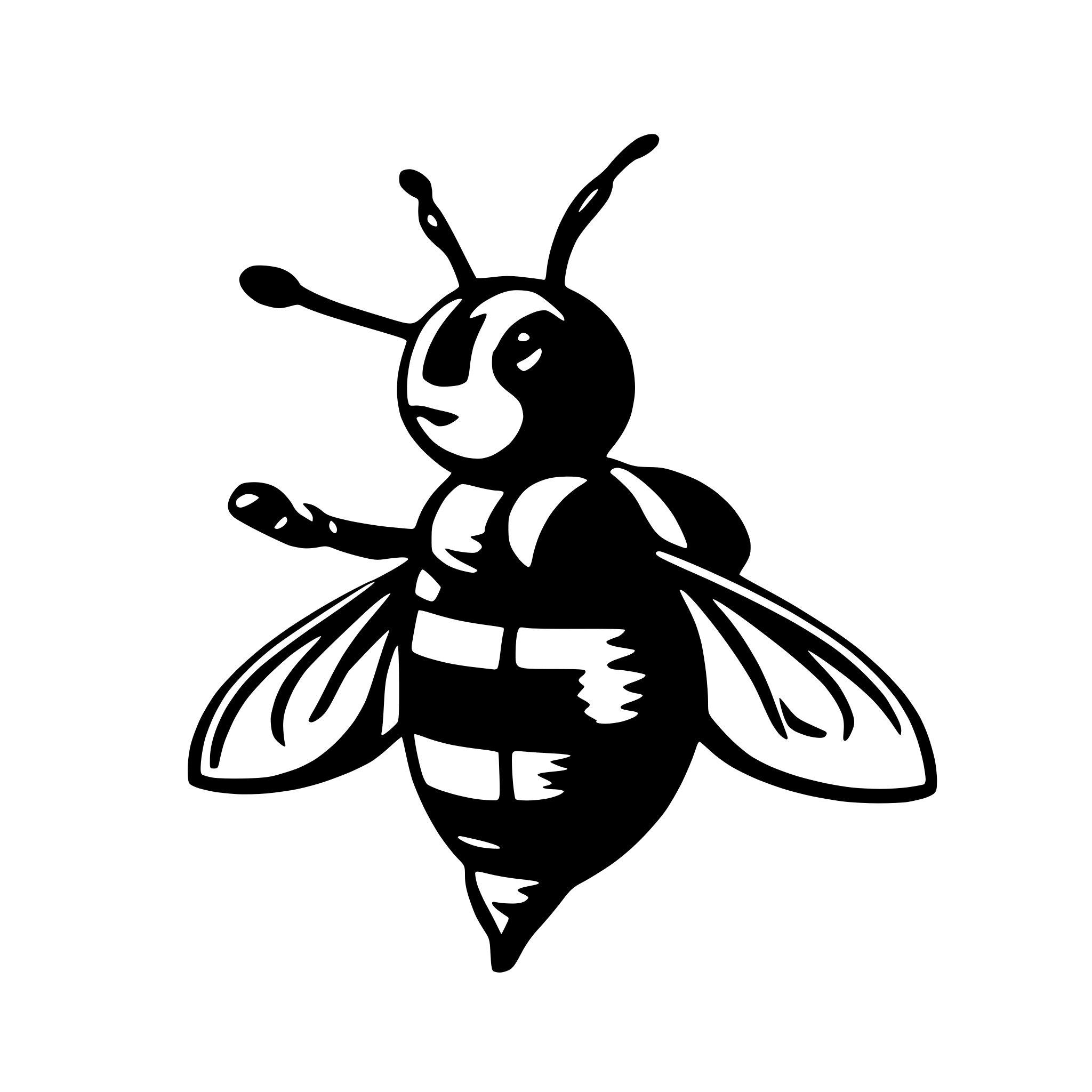 AI-generated SVG of a bee