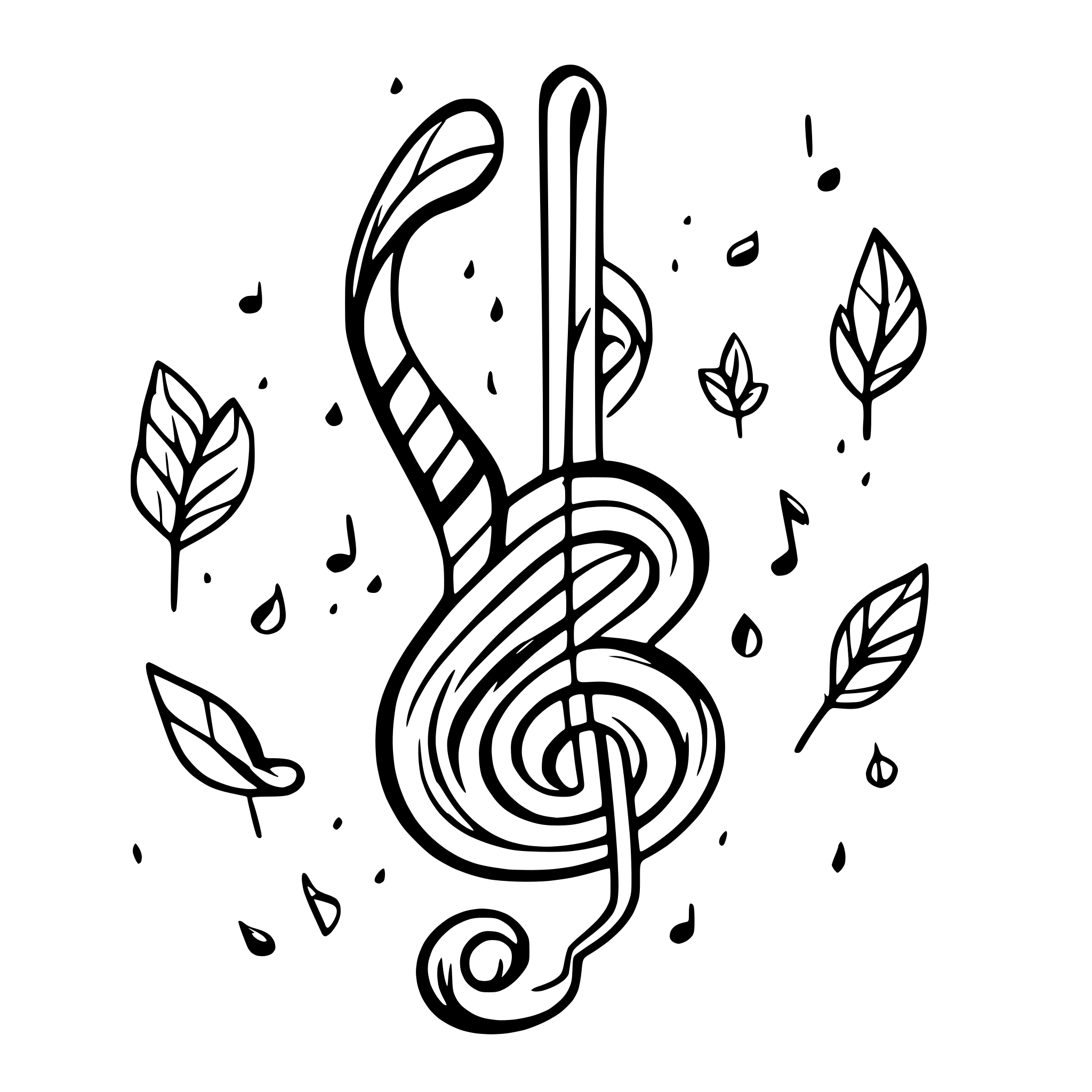 AI-generated SVG of a musical notes