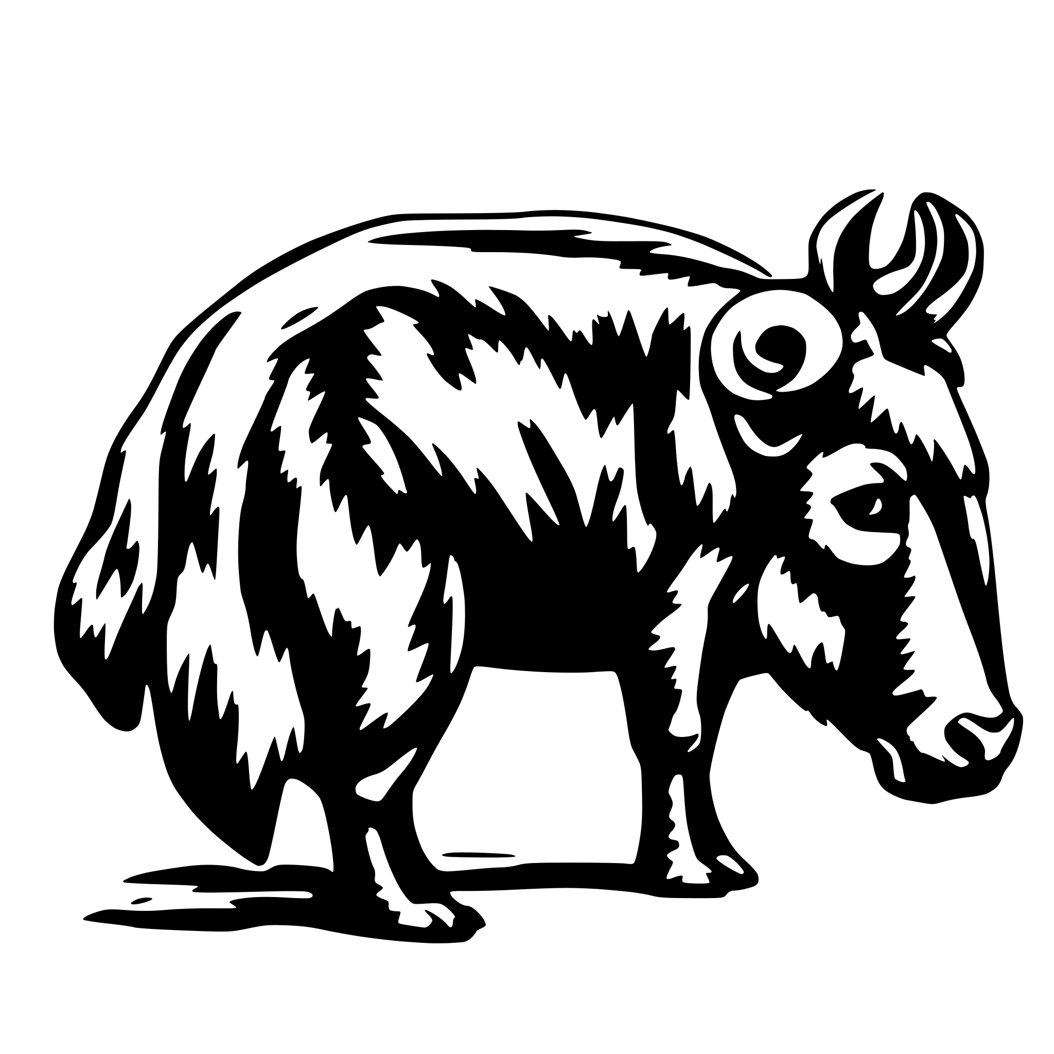 AI-generated SVG of a Sanglier bucheron