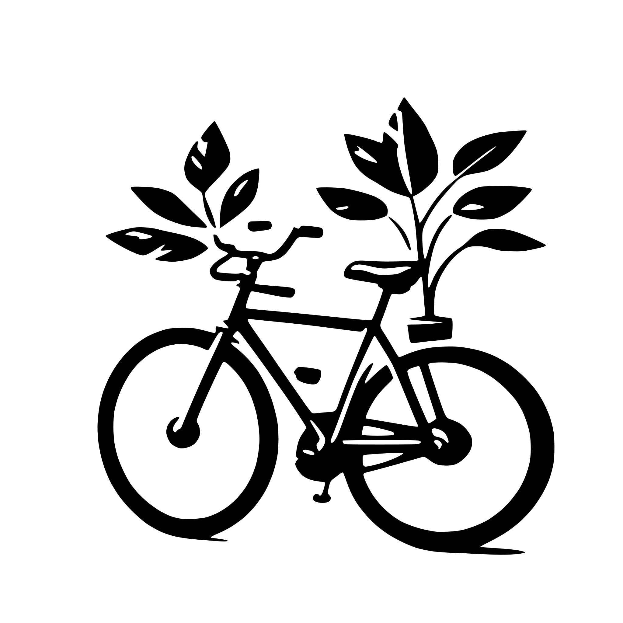 AI-generated SVG of 'a bicycle silhouette vector with a white background'