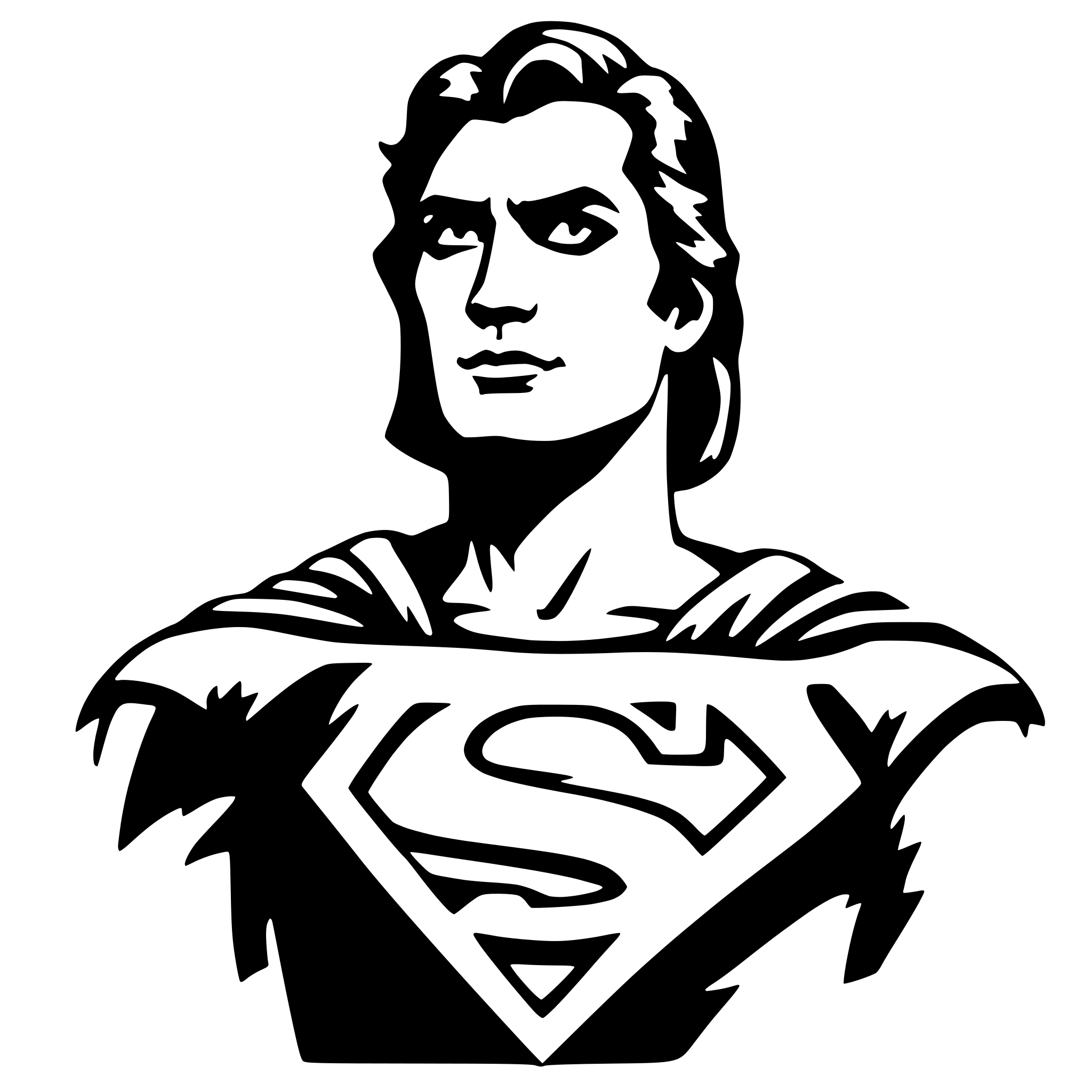 AI-generated SVG of 'Superman'
