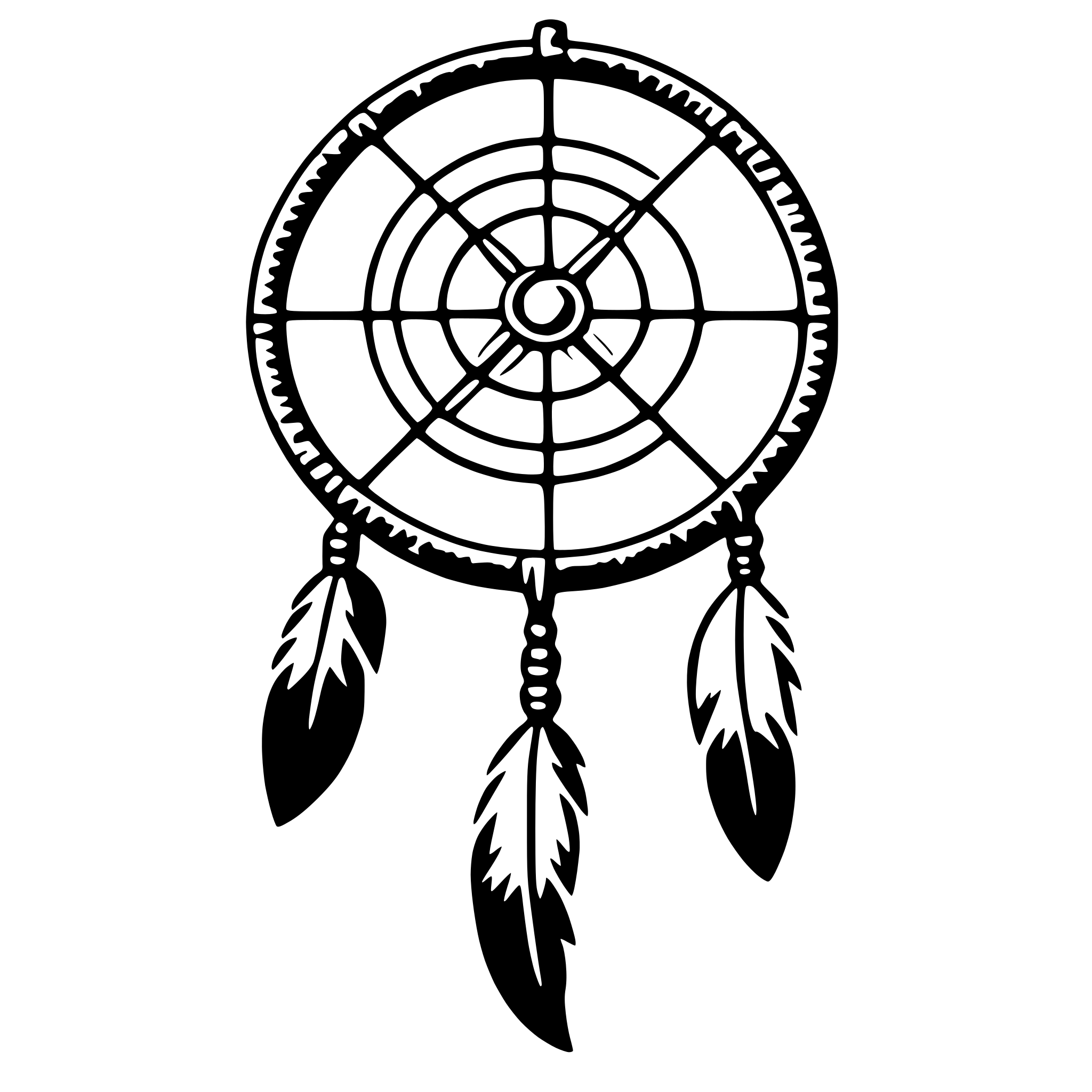 AI-generated SVG of 'dreamcatcher'