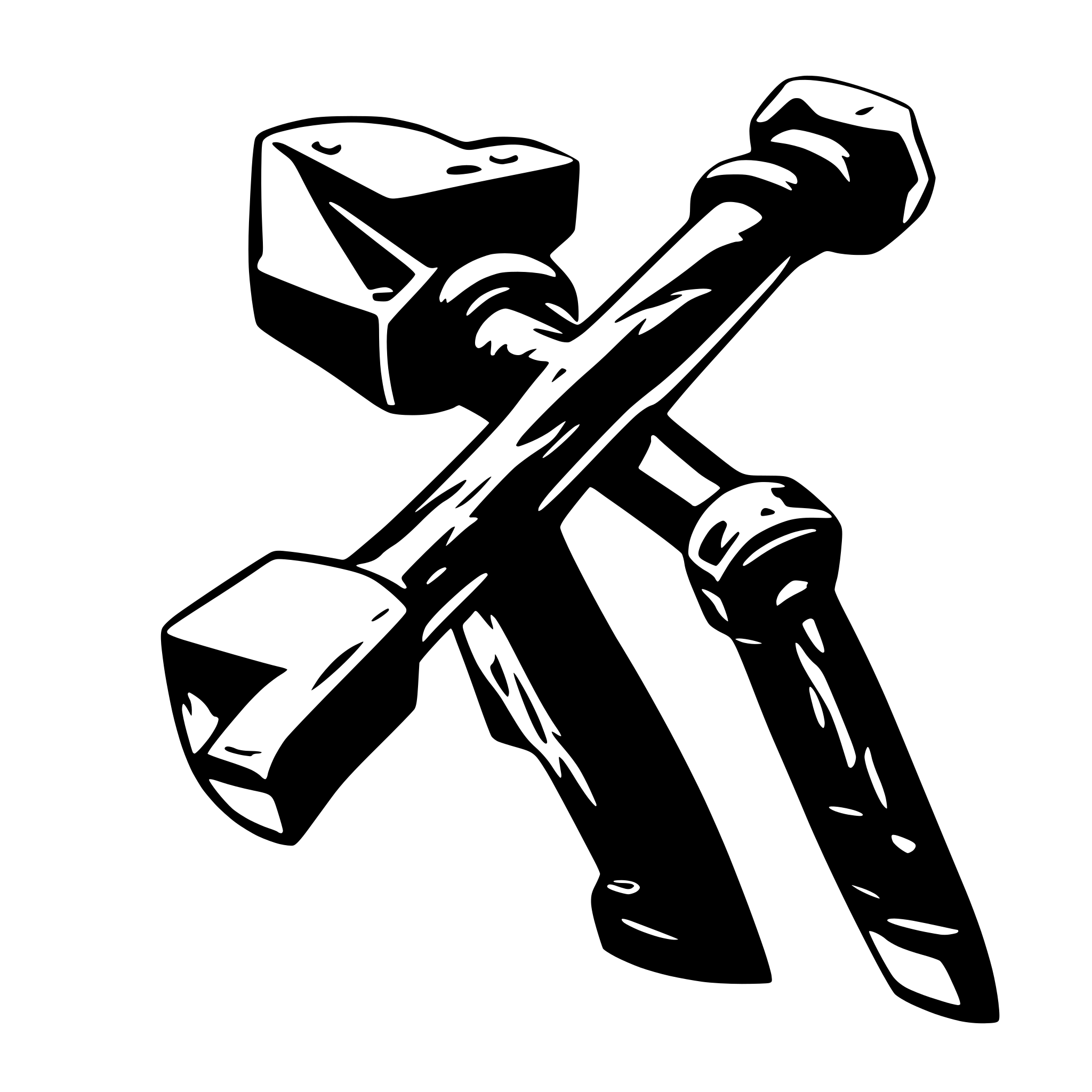 AI-generated SVG of 'blacksmith hammer'