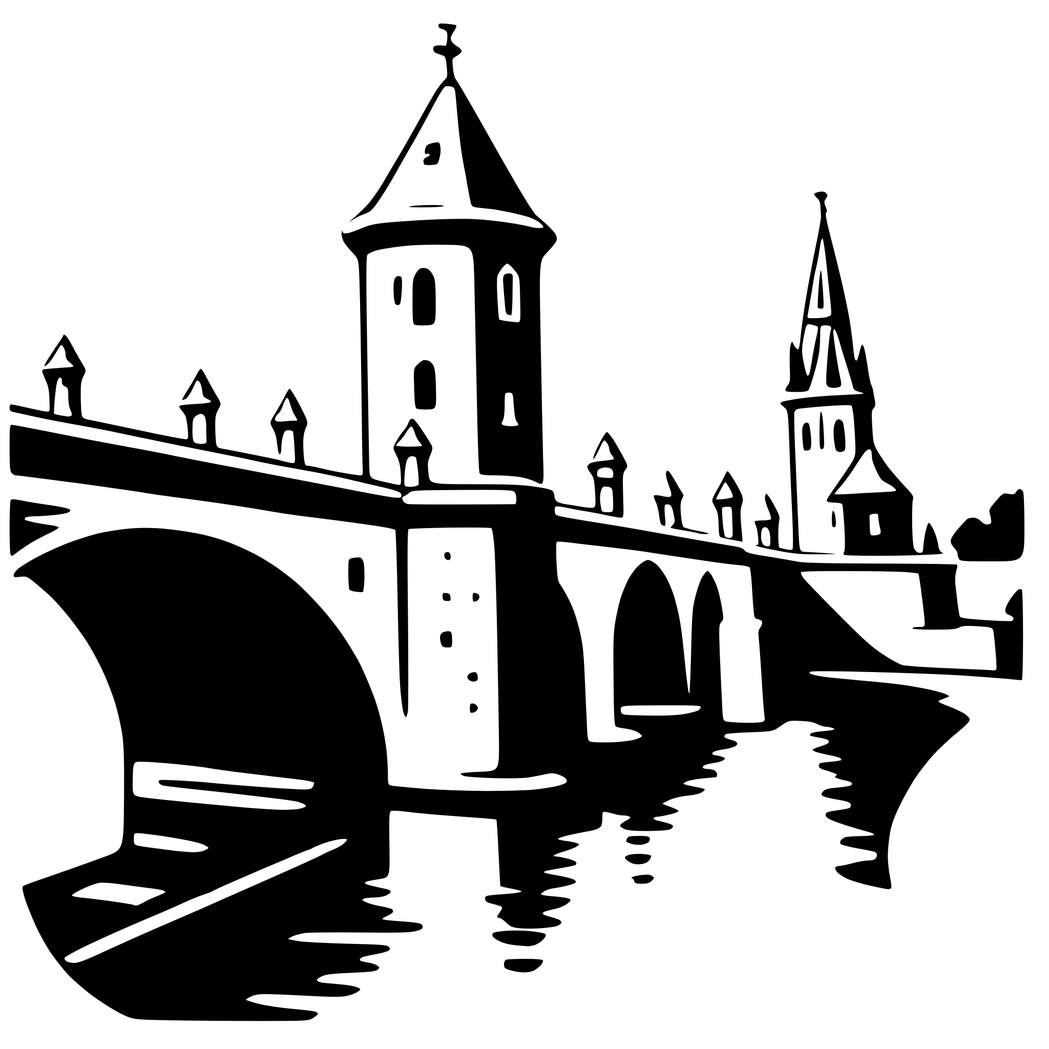 AI-generated SVG of 'charles bridge'