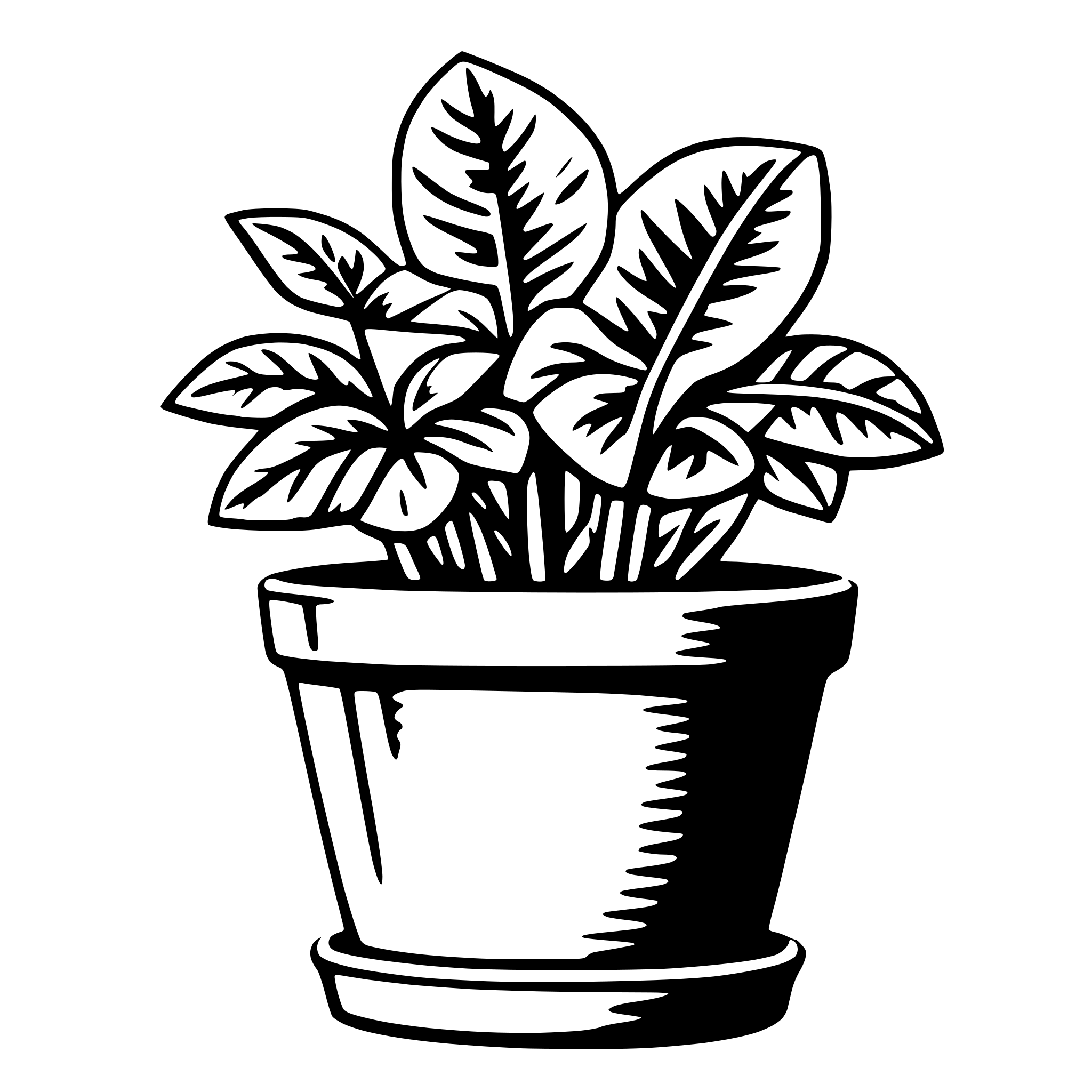 AI-generated SVG of a flowerpot