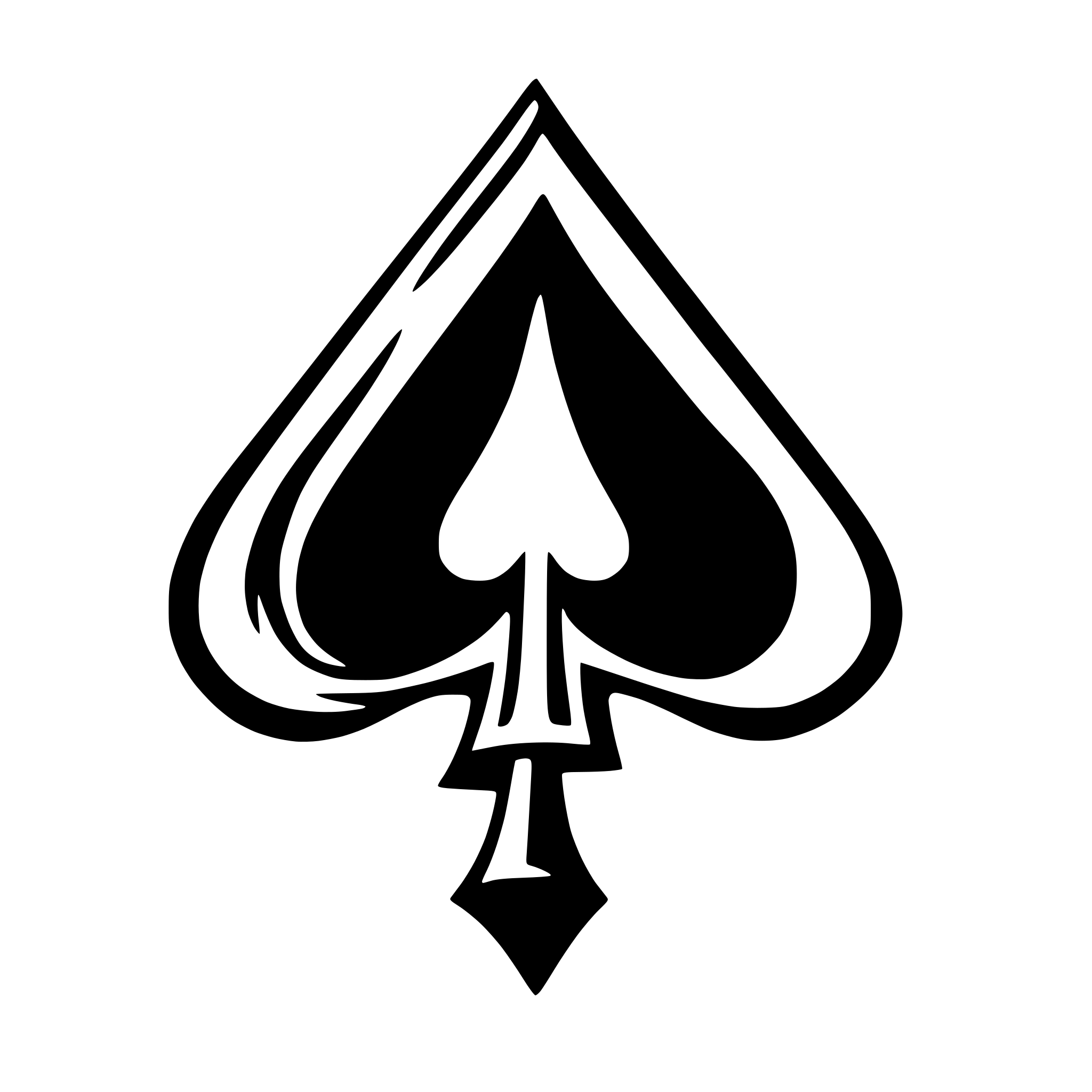 AI-generated SVG of 'Simple ace of spades'