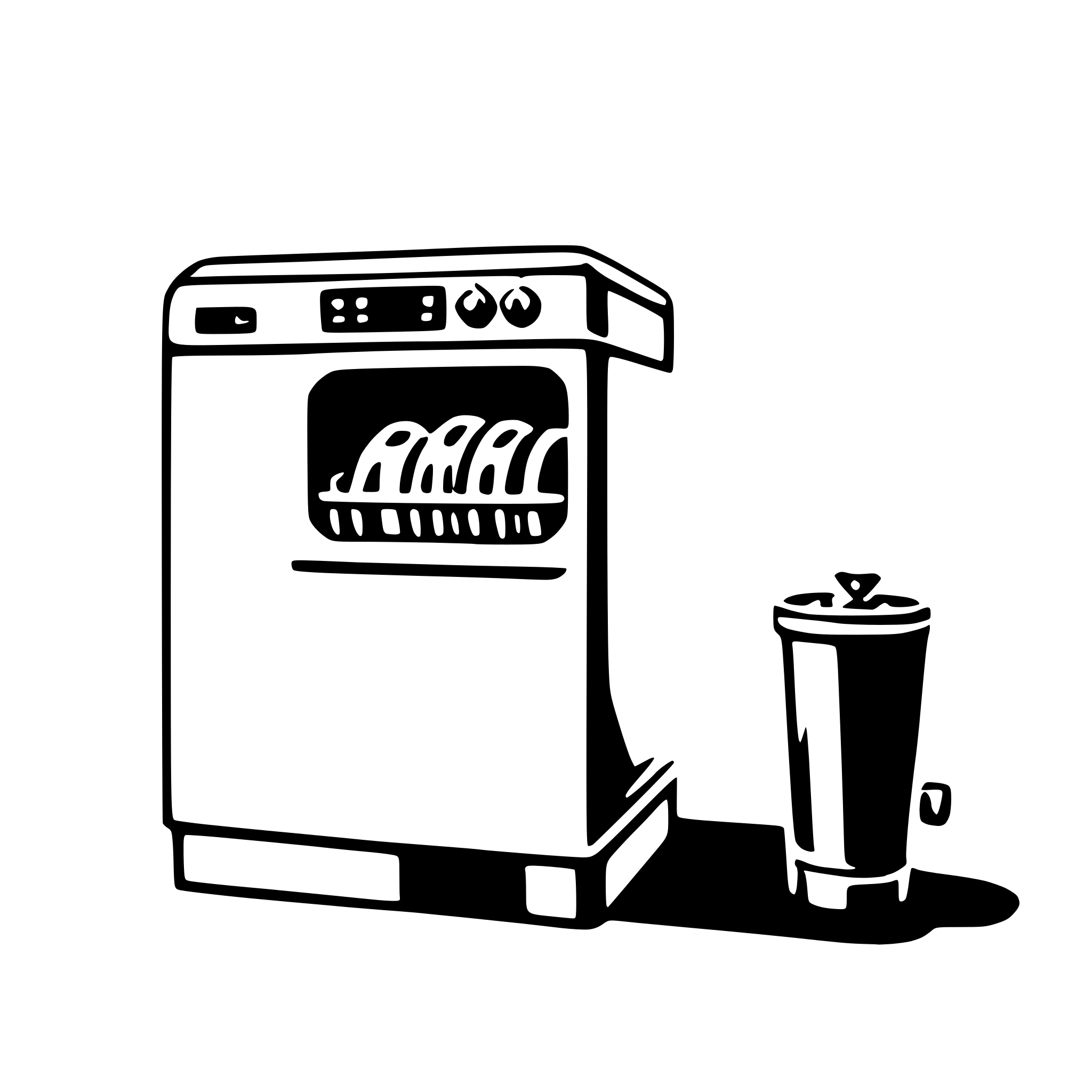 AI-generated SVG of a dishwasher