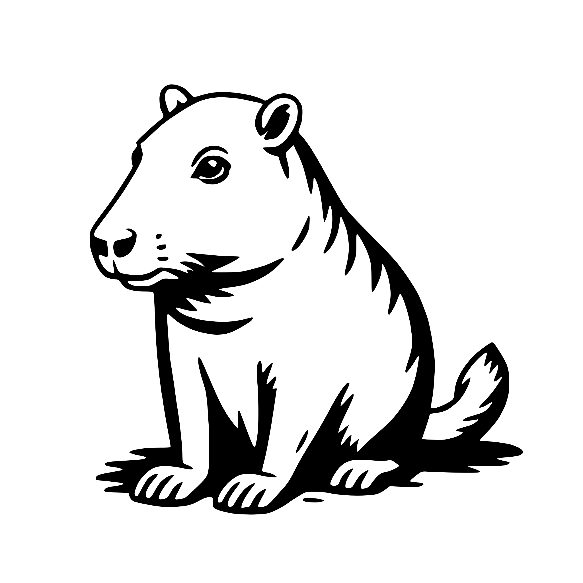 AI-generated SVG of 'capybara'