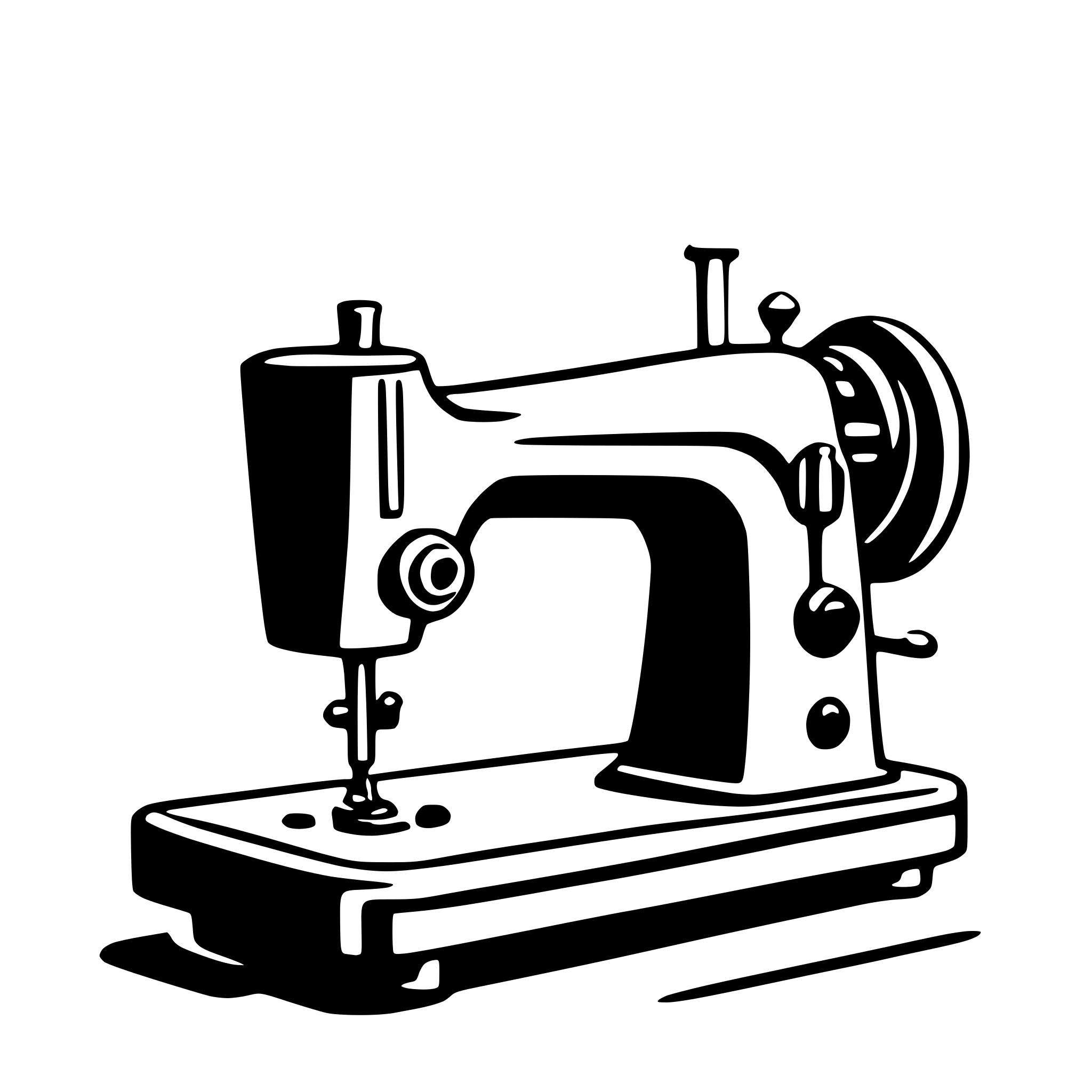 AI-generated SVG of 'sewing machine'