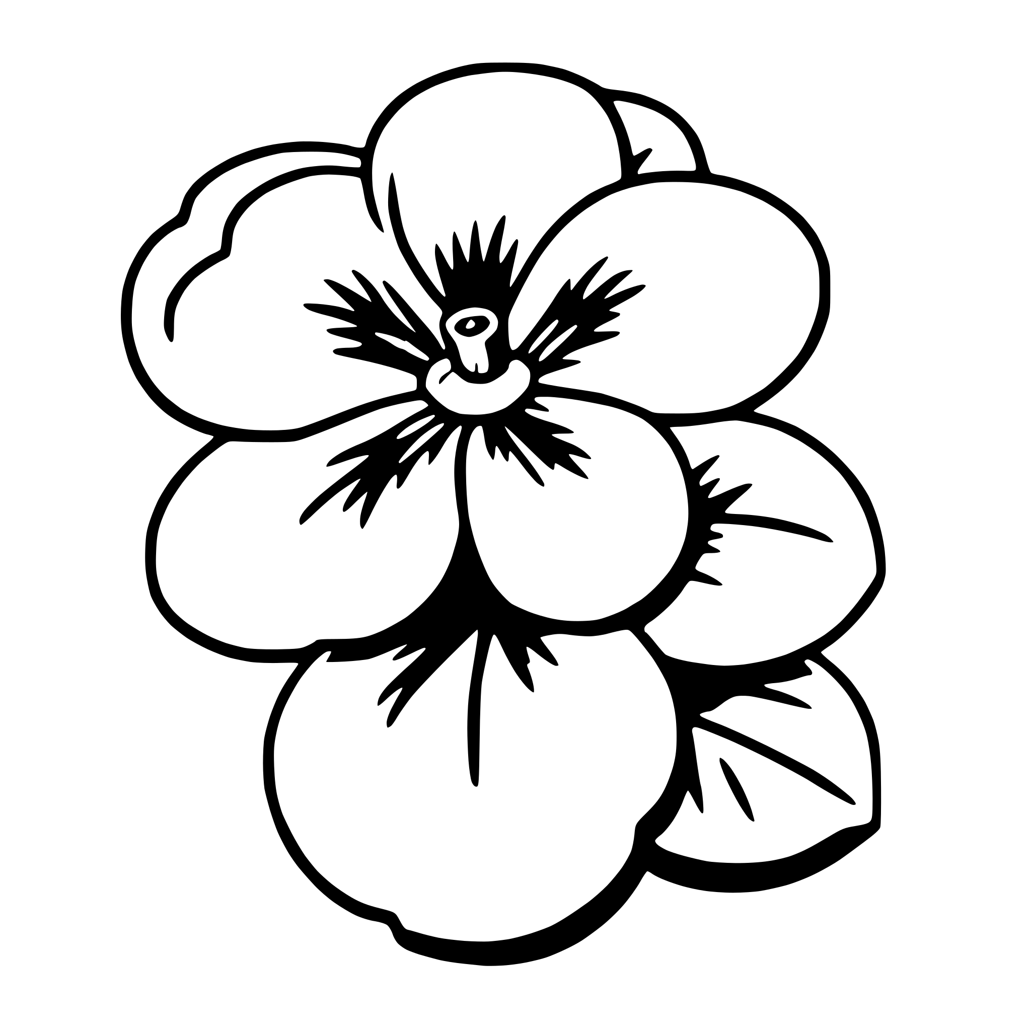AI-generated SVG of 'pansy'