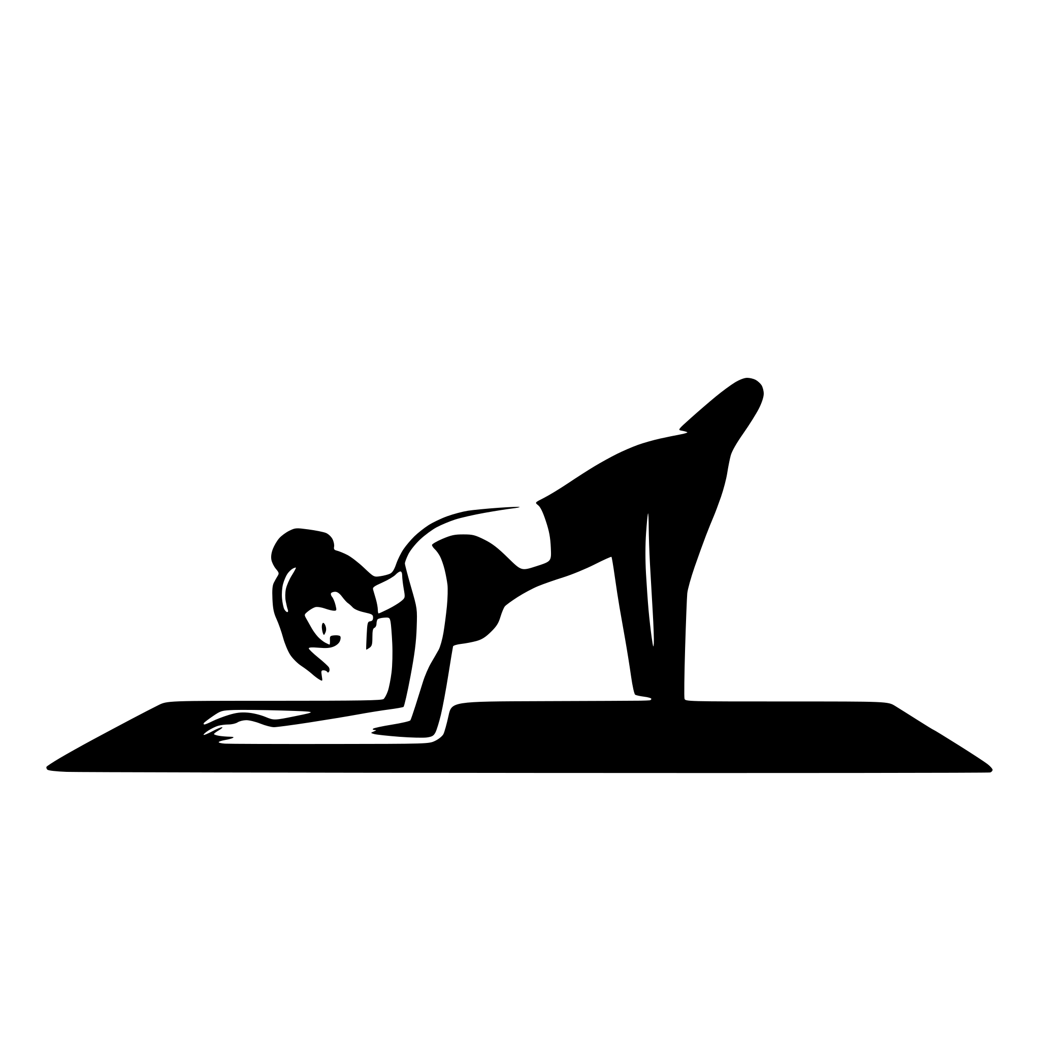 AI-generated SVG of a downward dog yoga pose for app