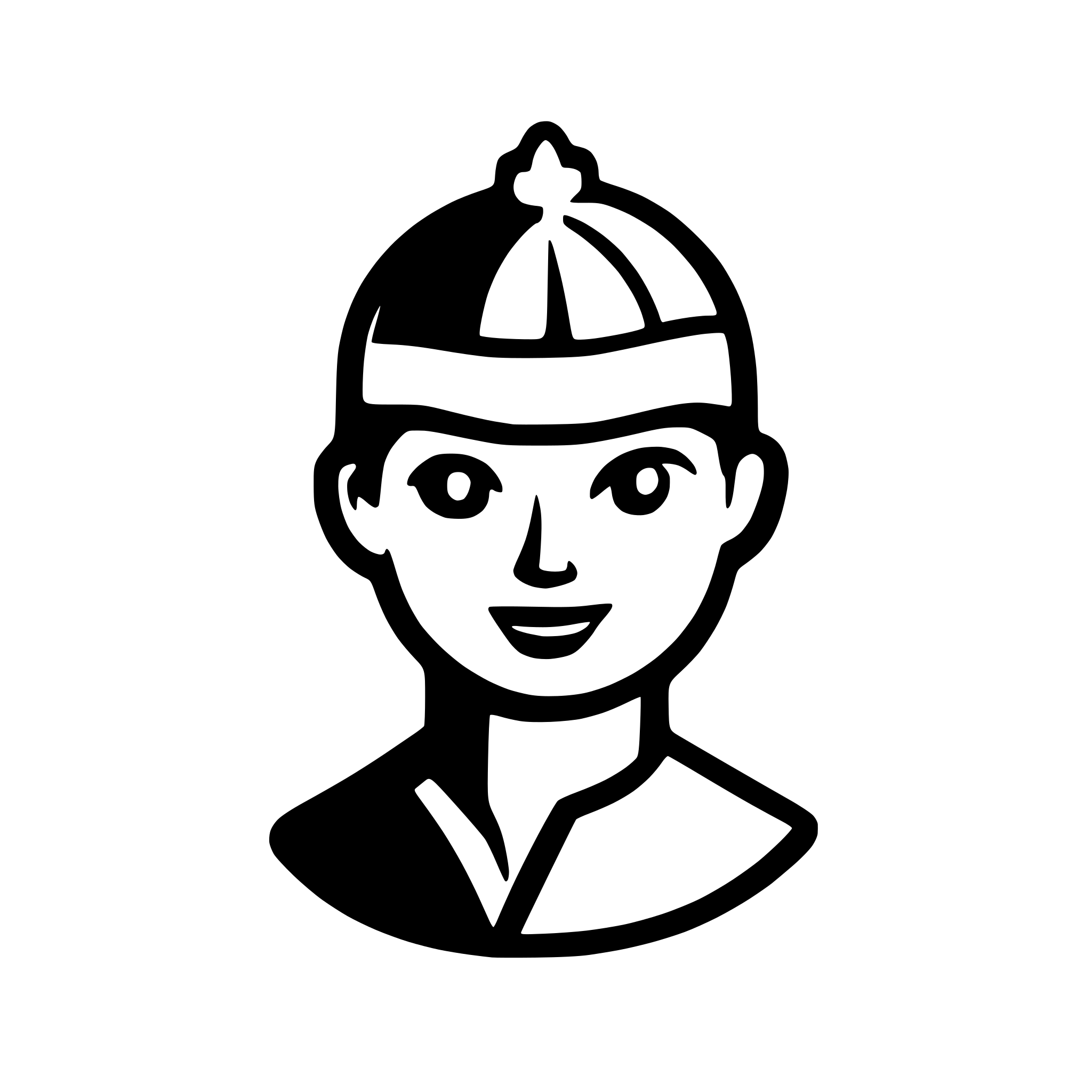 AI-generated SVG of 'A simple icon of a person with a map pin as his head'