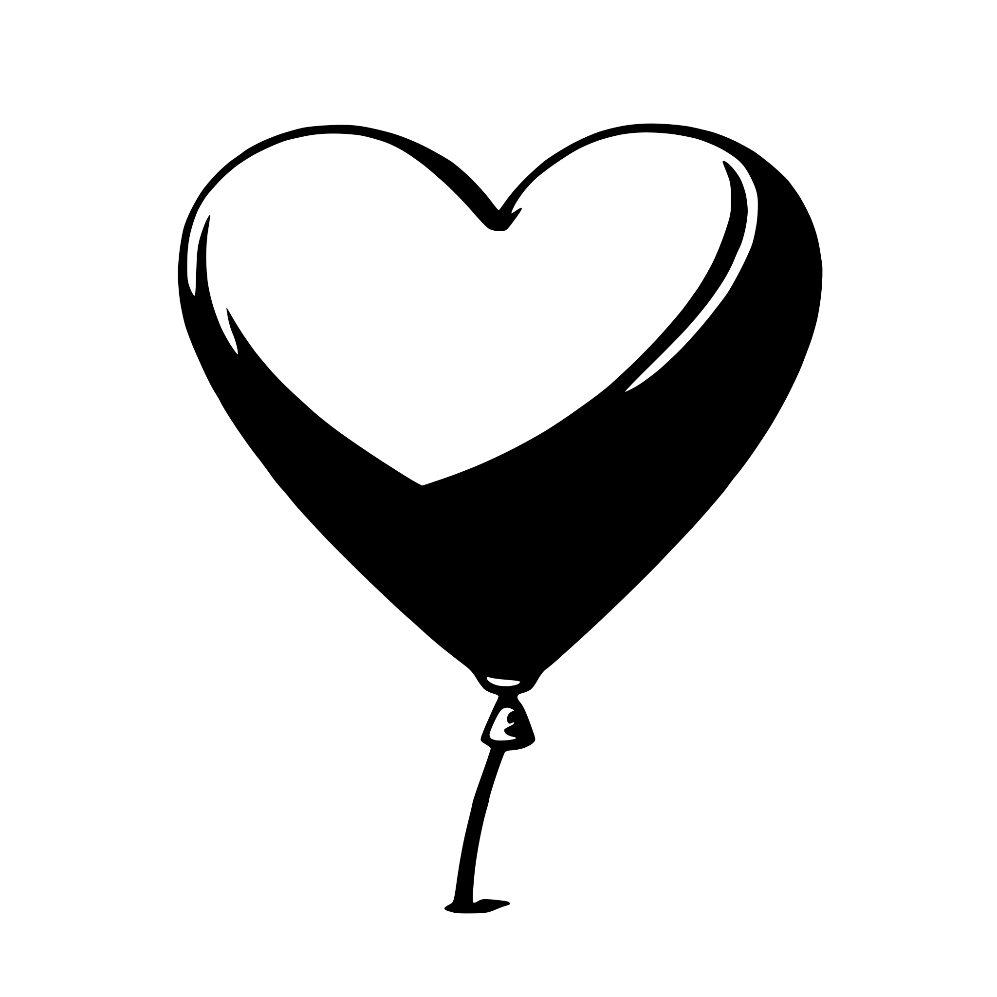AI-generated SVG of 'heart-shaped balloon'