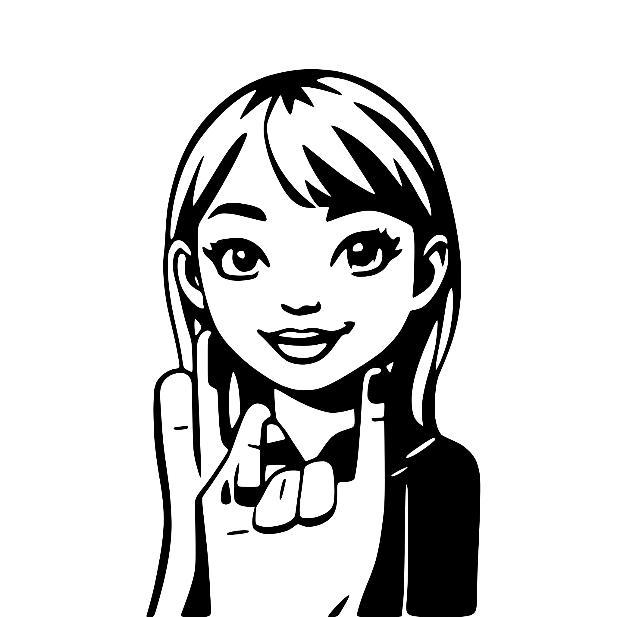 AI-generated SVG of a finger im gesicht