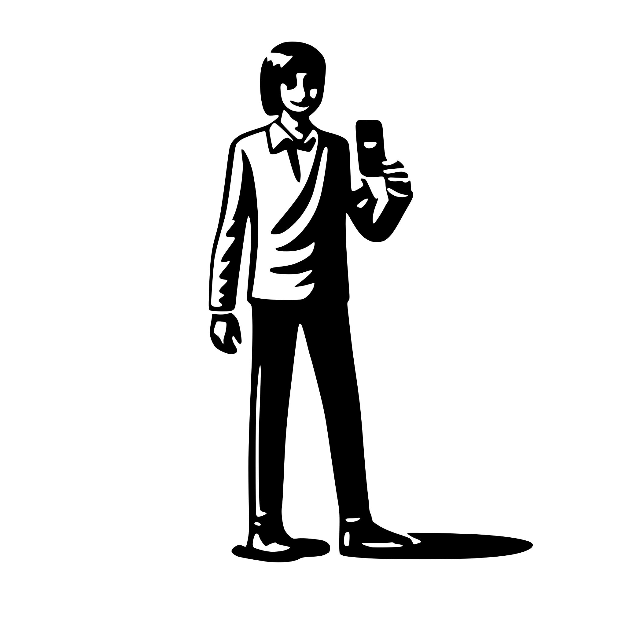 AI-generated SVG of 'stick figure  with a phone'