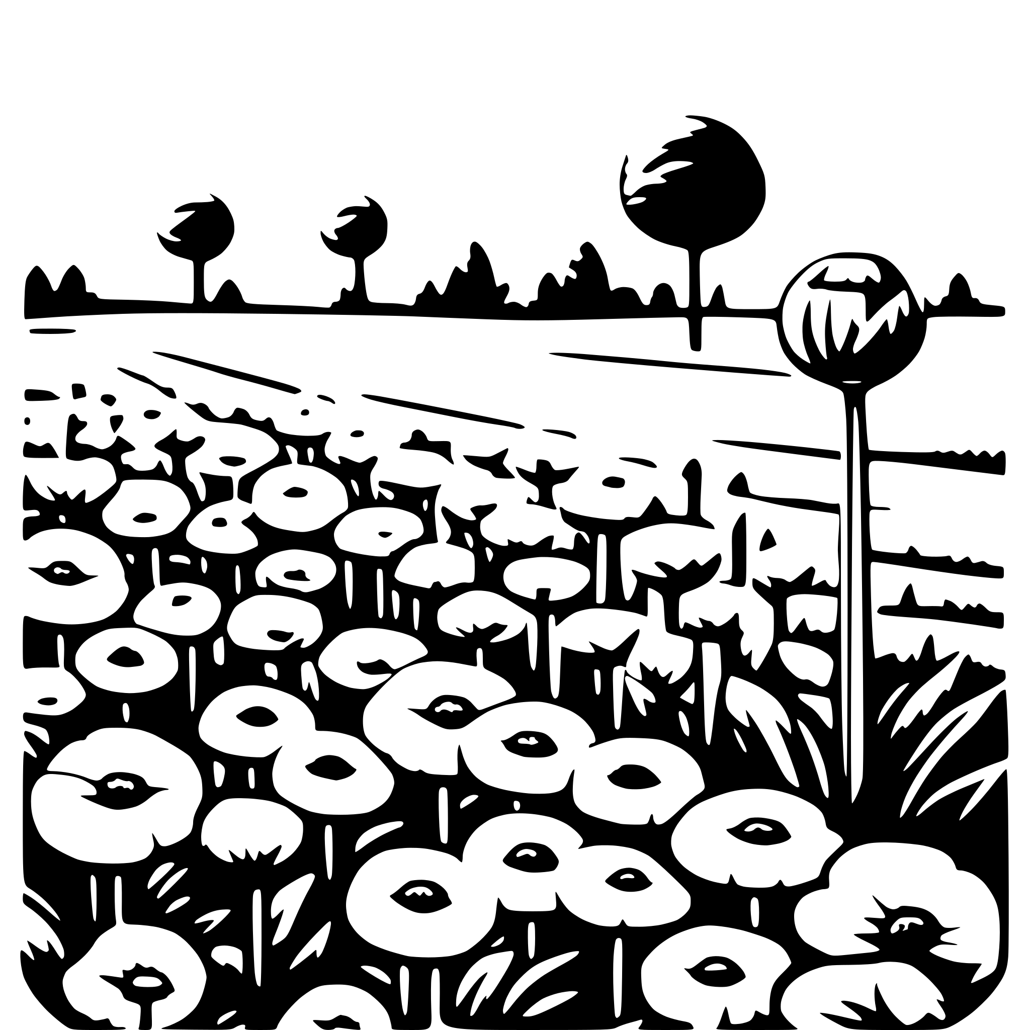 AI-generated SVG of 'flower field'