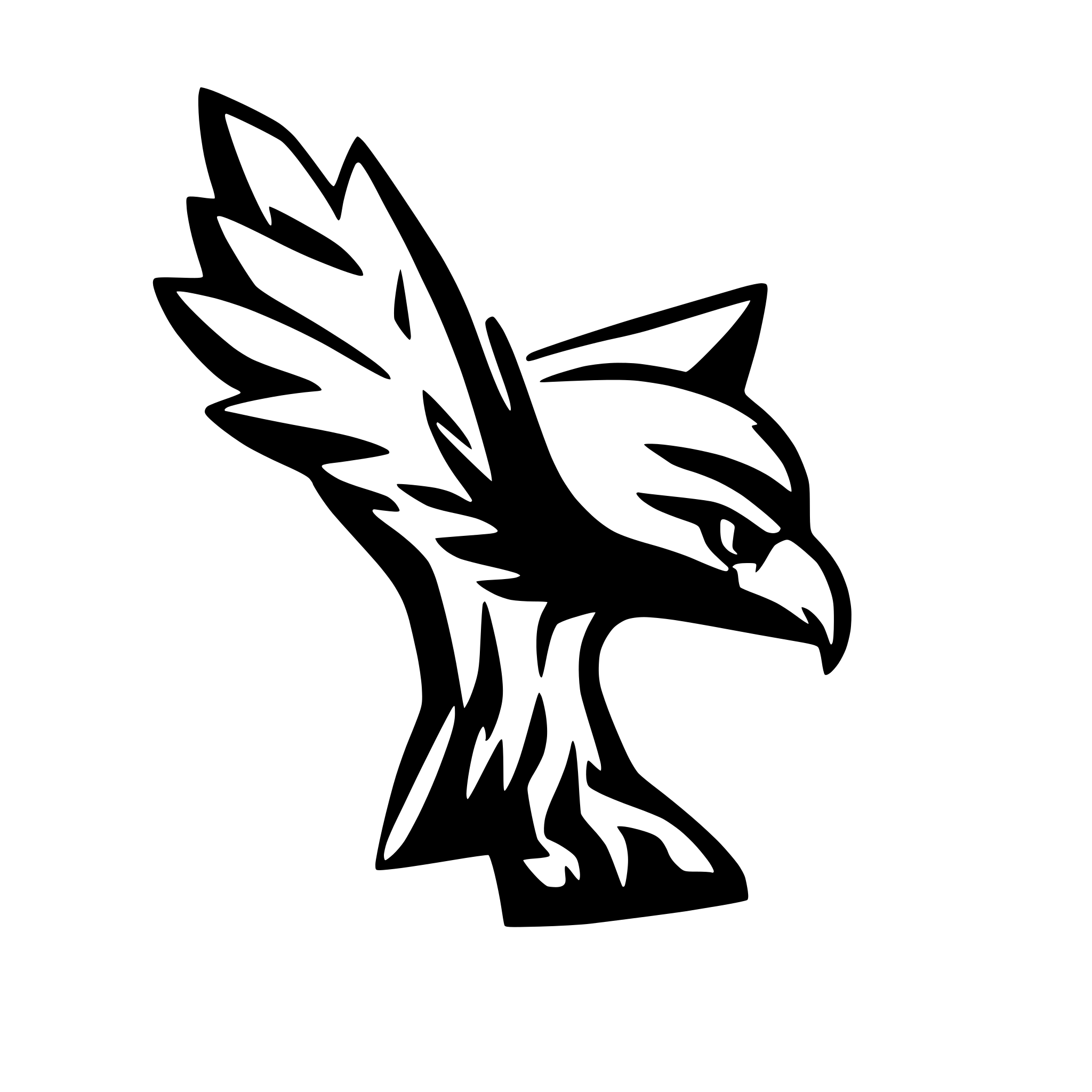AI-generated SVG of 'hawk'