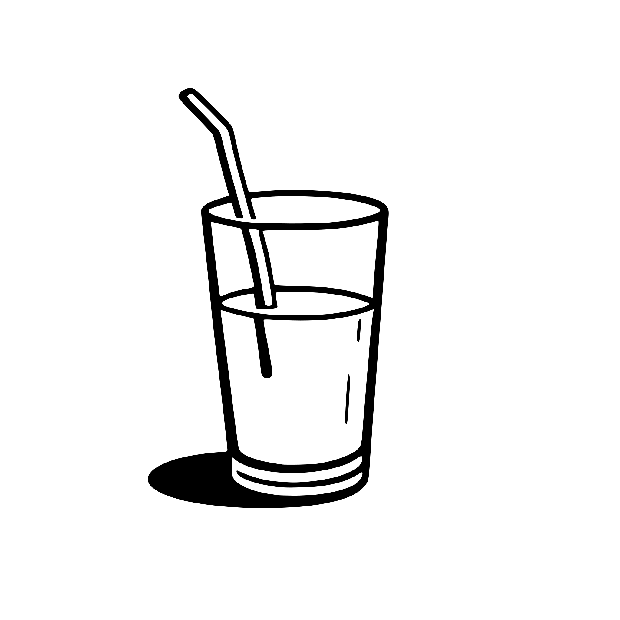 AI-generated SVG of a a glass of water with a straw