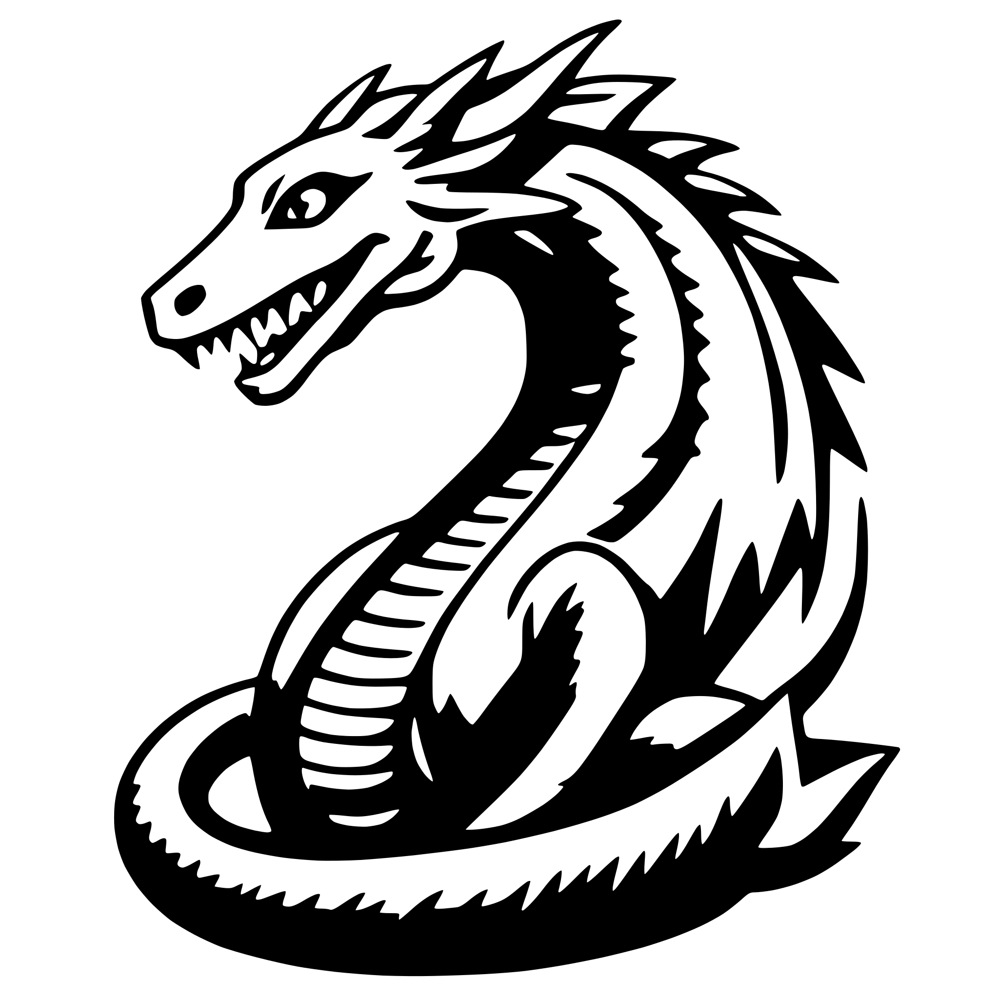 AI-generated SVG of a dragon