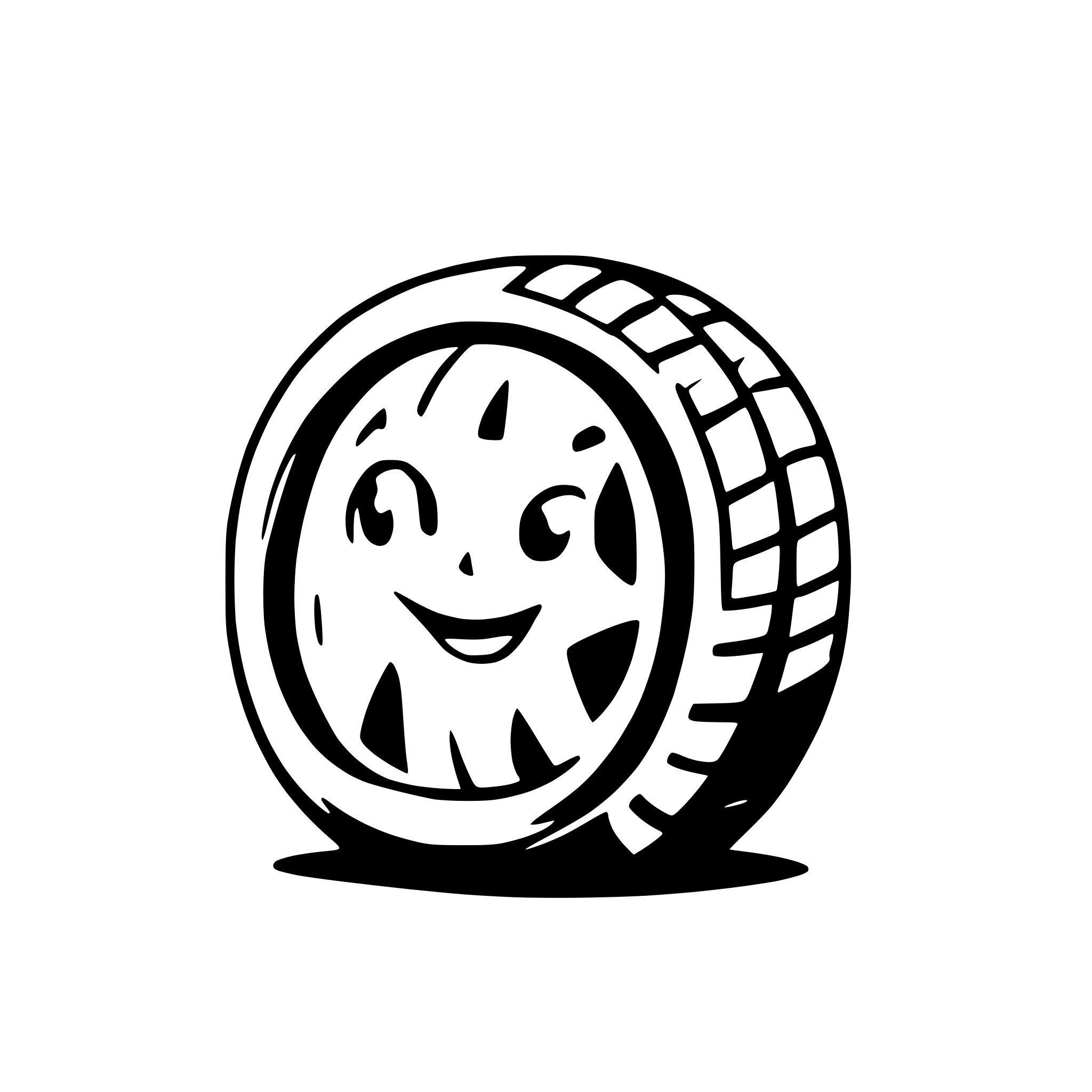 AI-generated SVG of a Tire with no wheel