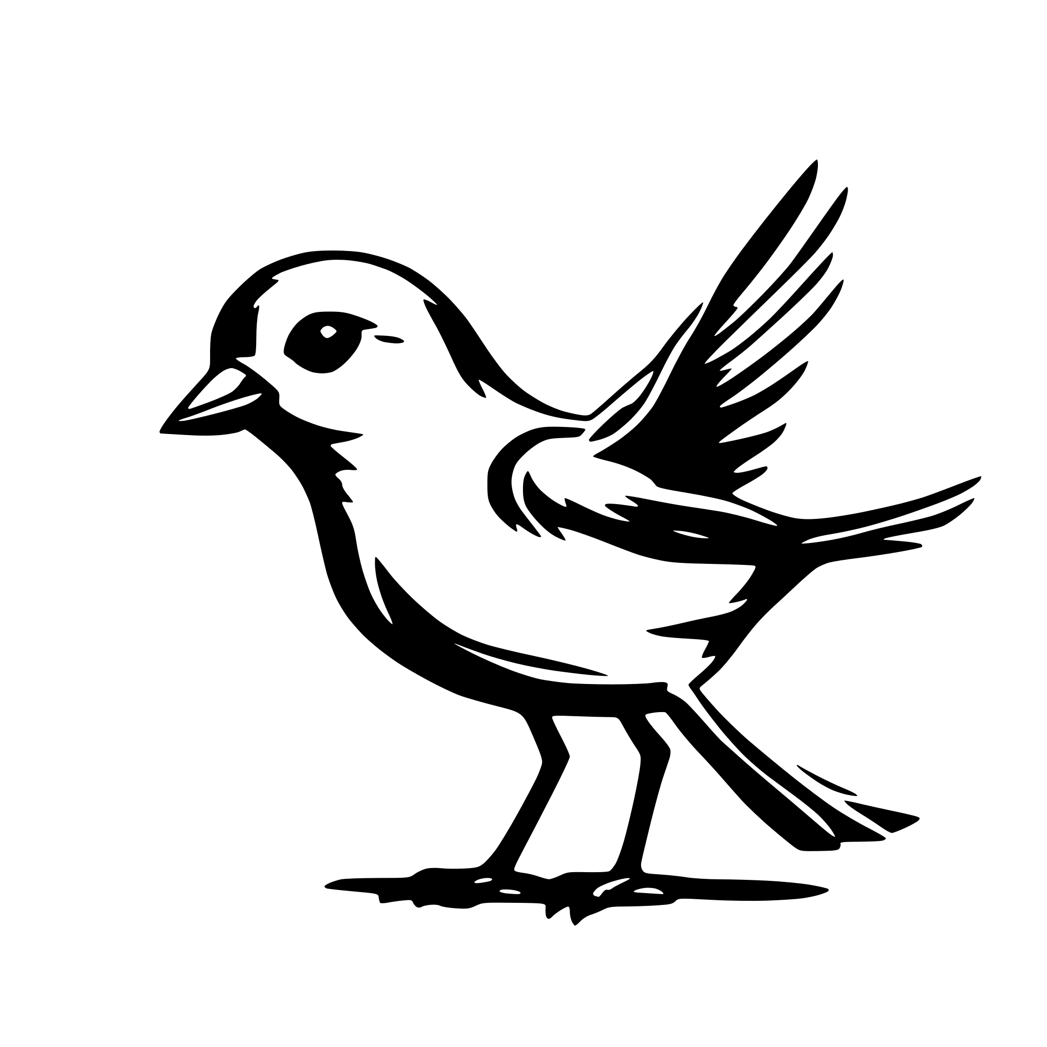AI-generated SVG of a Single line art drawing of Birds