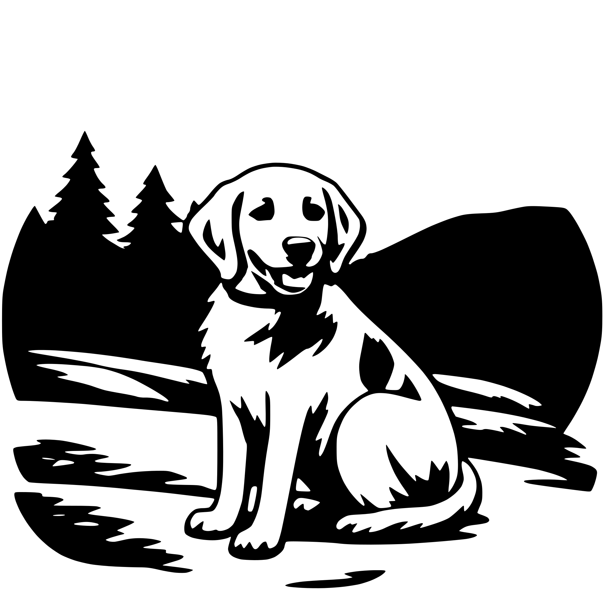 AI-generated SVG of 'moutain with dog'