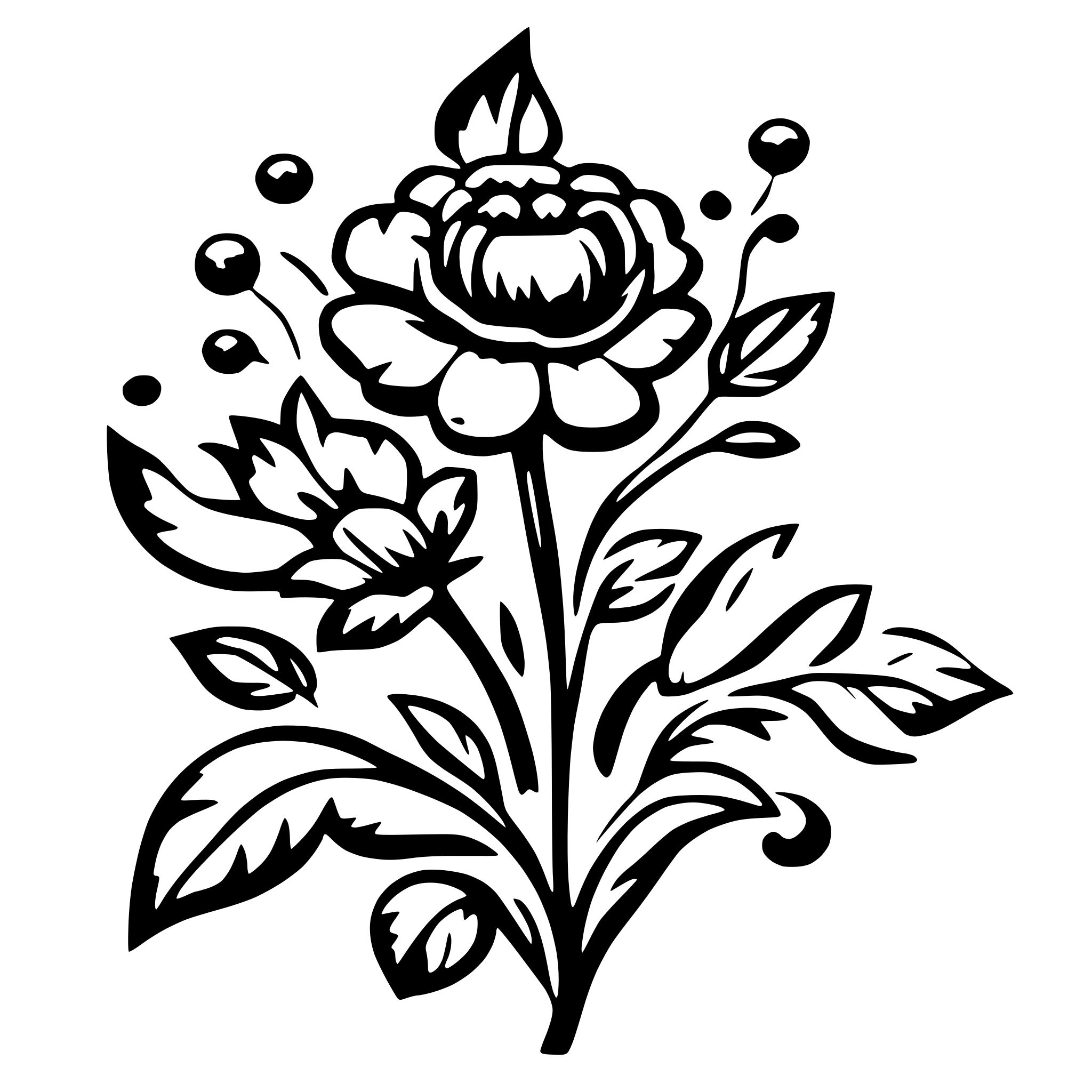 AI-generated SVG of 'floral ornament'