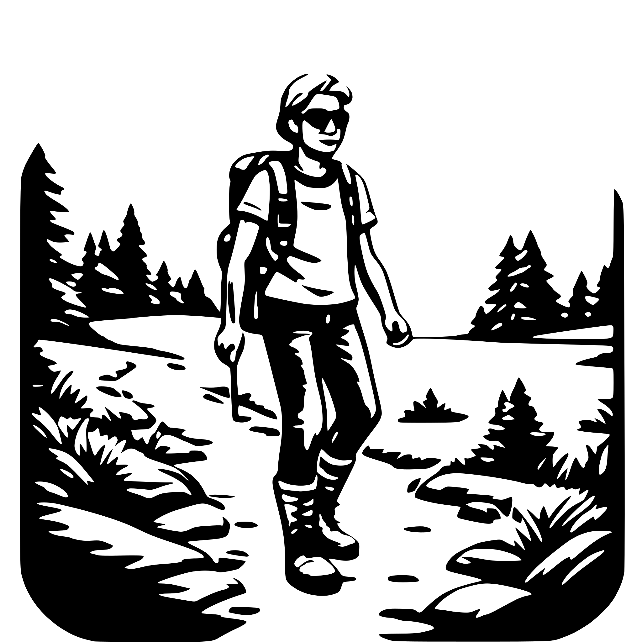 AI-generated SVG of 'hiking ihone apps color'