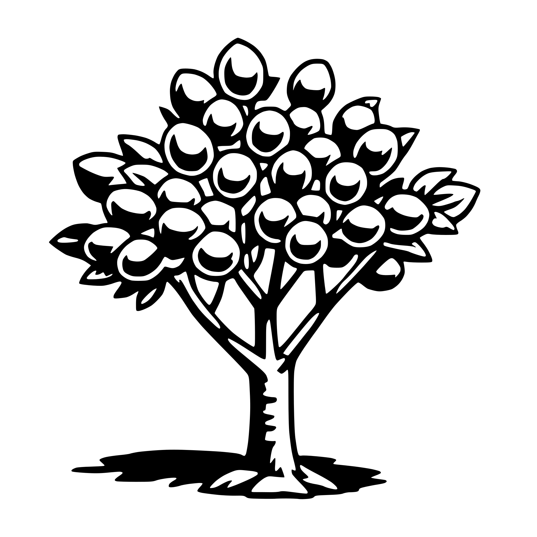 AI-generated SVG of 'plum tree'