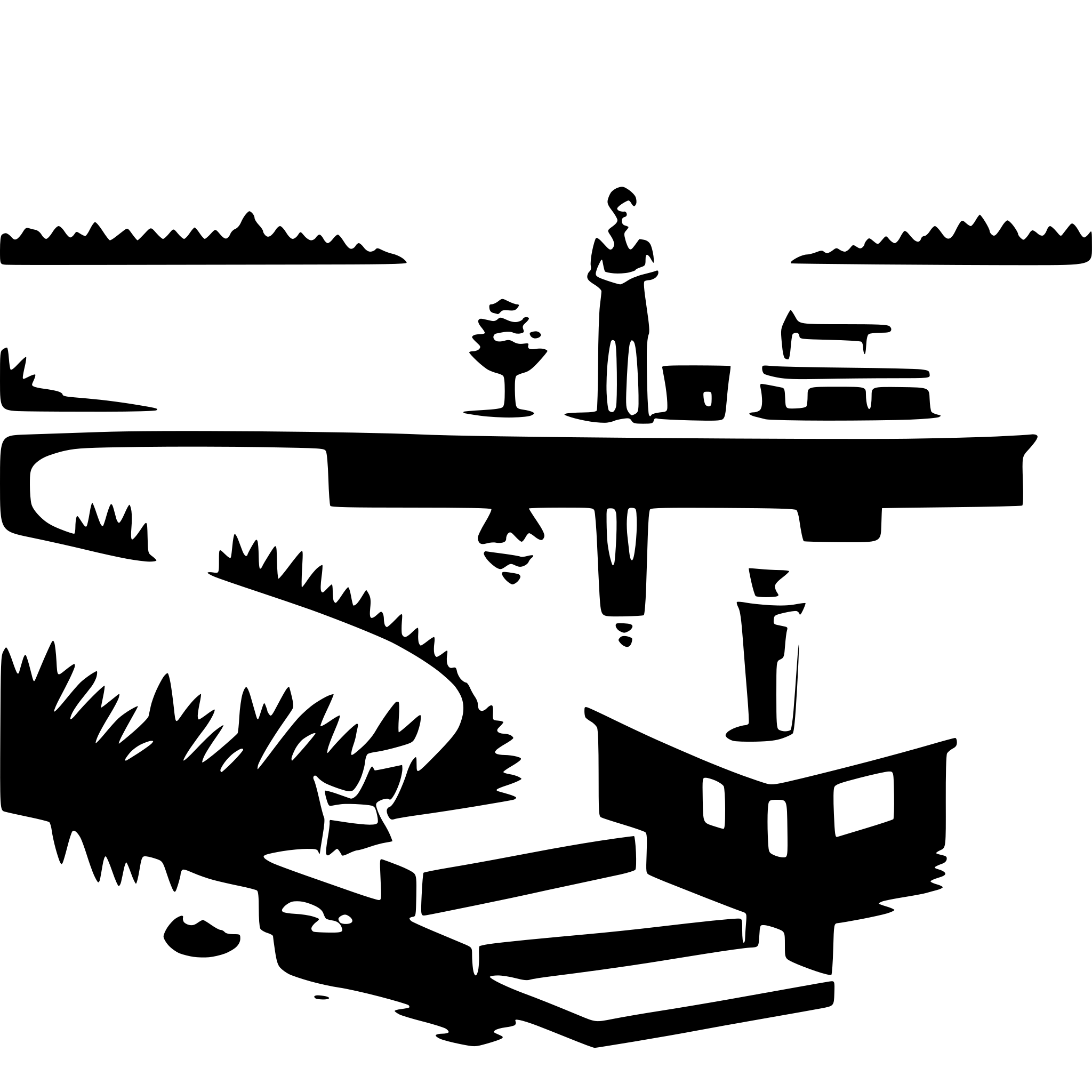 AI-generated SVG of a A baitshop alongside a lake, minimalistic