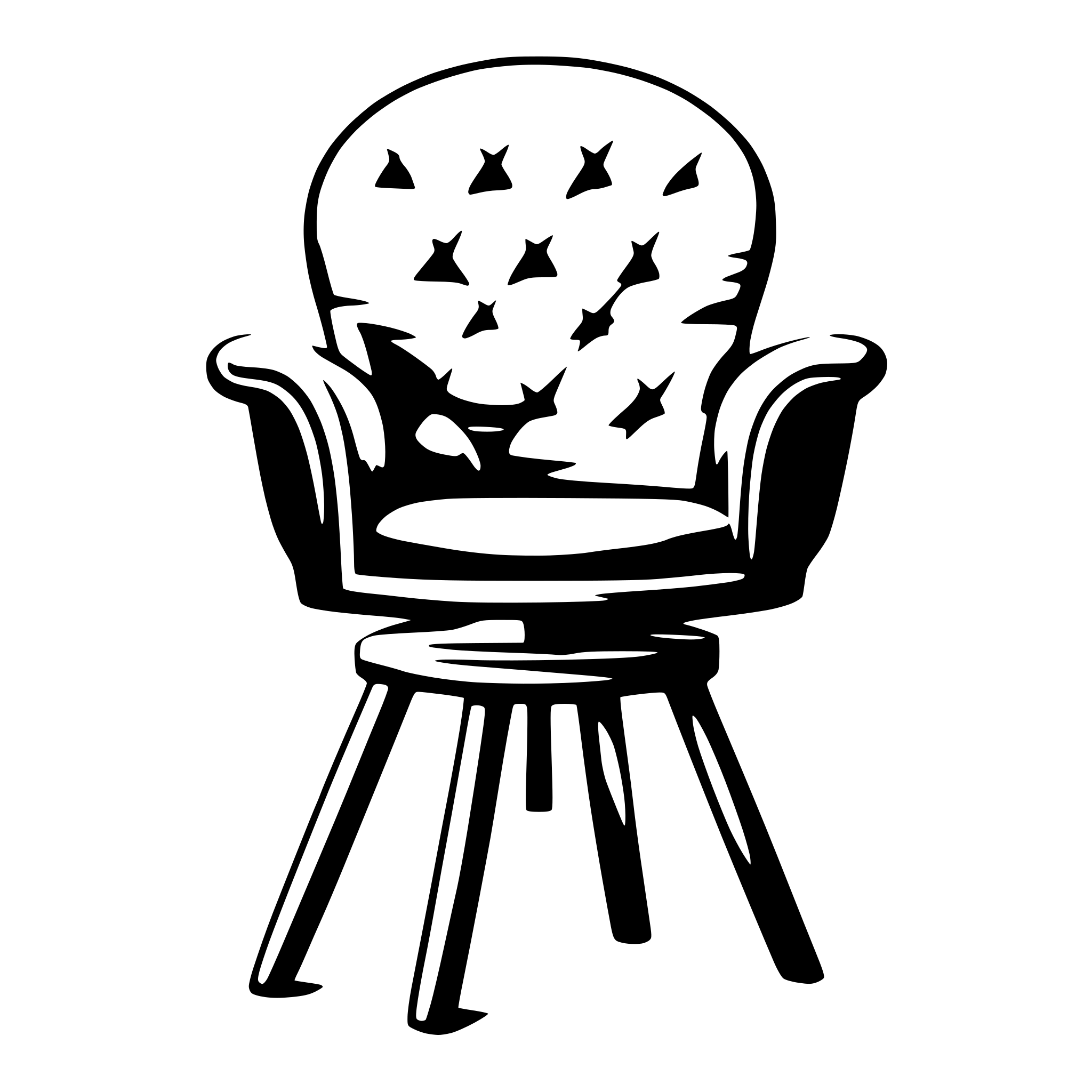 AI-generated SVG of a round  loose chair