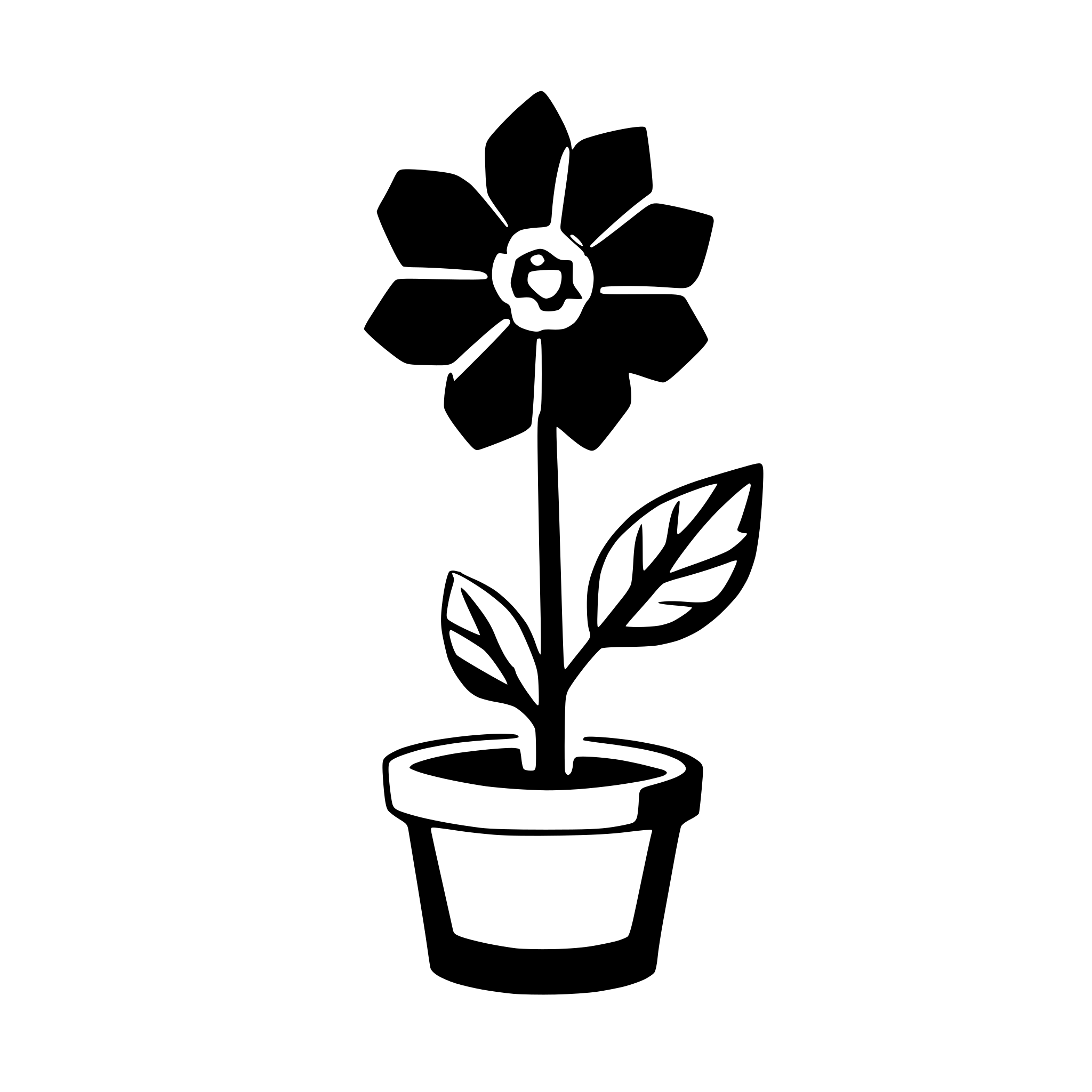 AI-generated SVG of a a Minecraft style flower