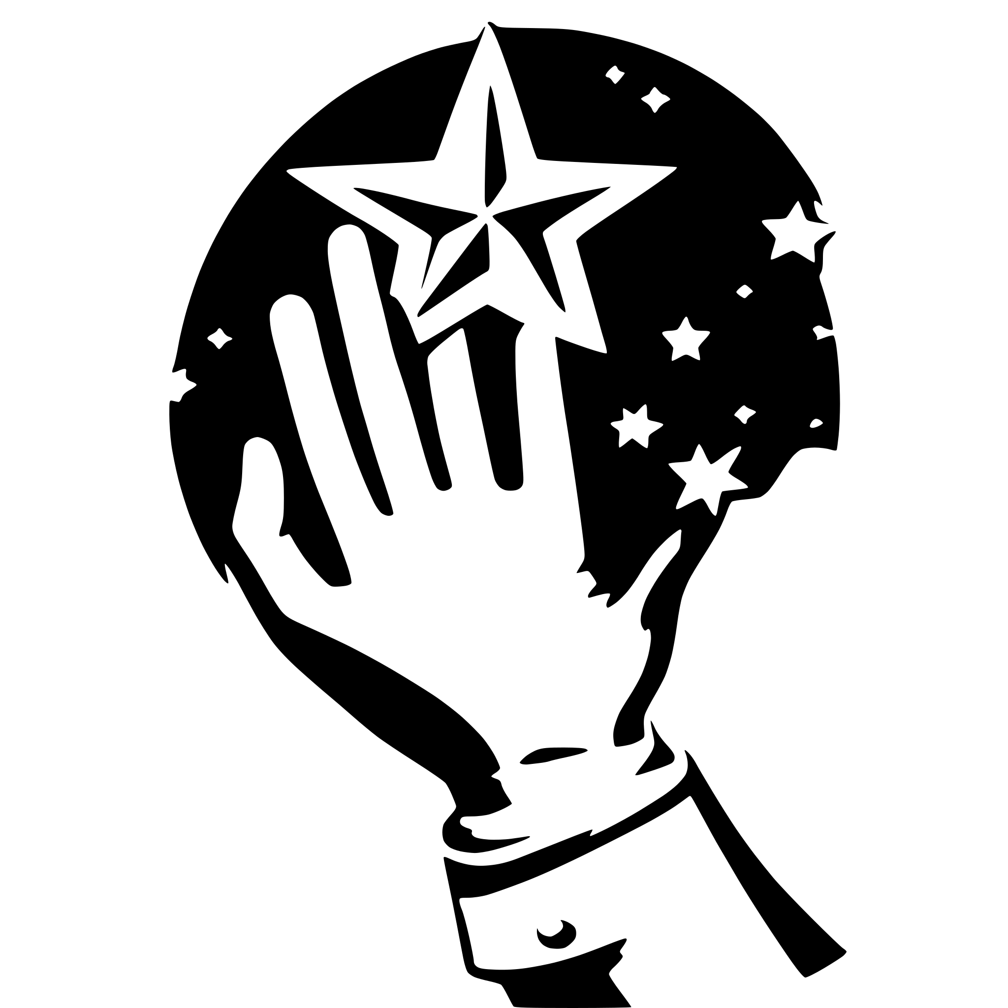 AI-generated SVG of 'Hand catch the star'
